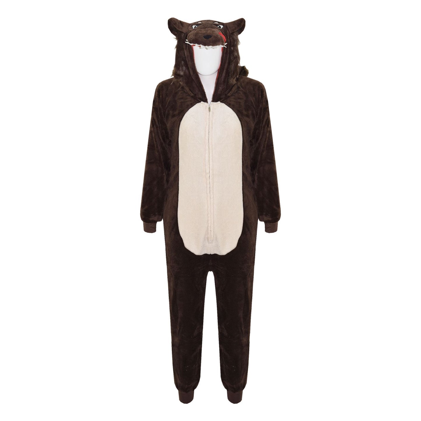 Kids Girls Boys A2Z Onesie One Piece Soft Fluffy Wolf All In One Costume 5-13 Yr