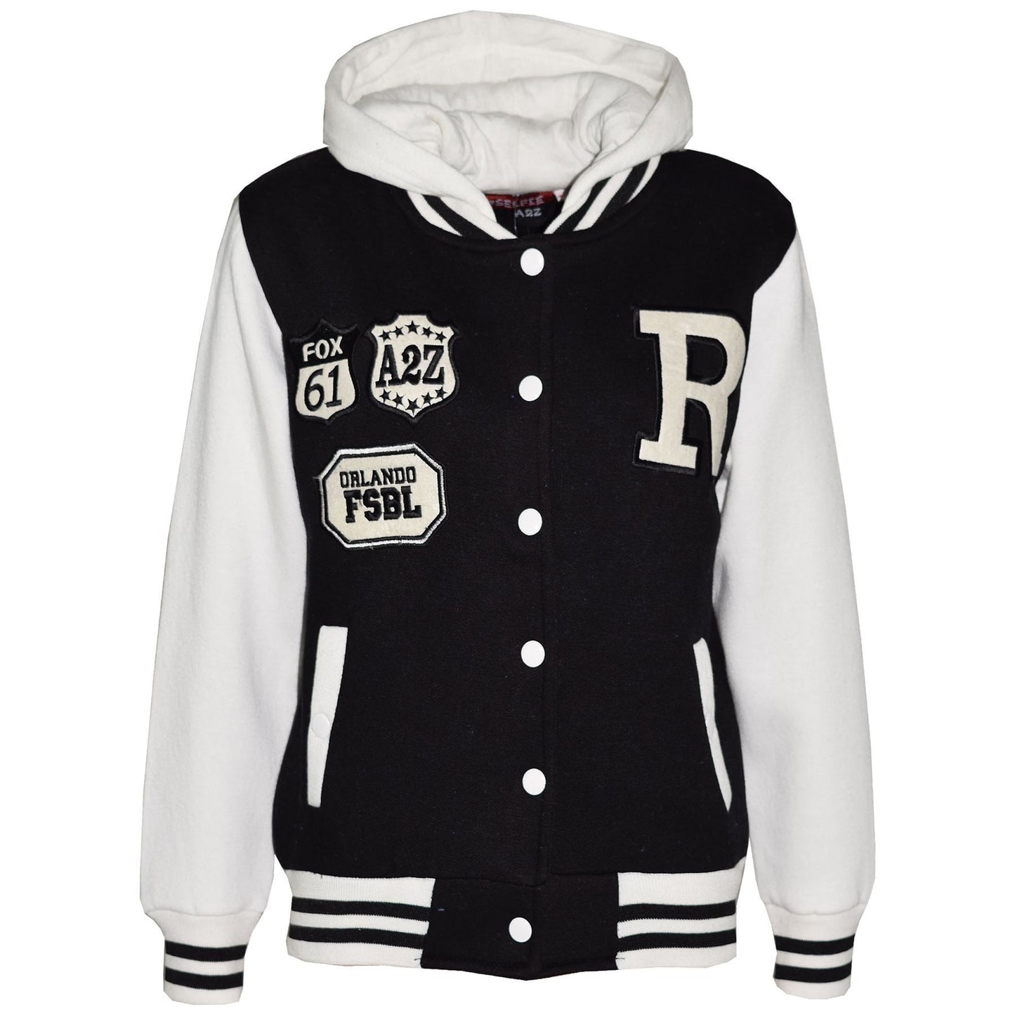 Kids Baseball Tracksuit Hooded Jacket With Joggers R Fashion FOX Varsity Style