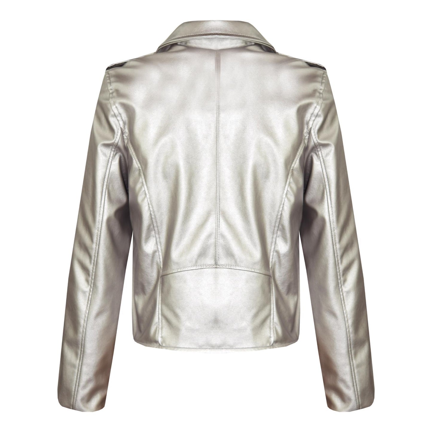 Girls Jackets Kids PU Faux Leather Jacket Zip Up Biker Coat New Age 5-13 Years