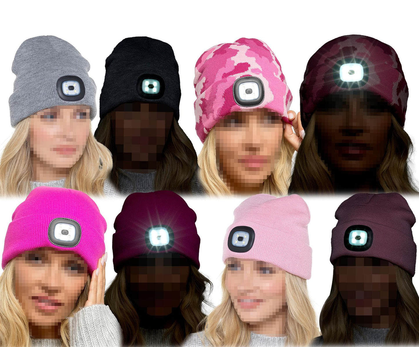 Ladies Hat Ribbed Lurex Knit Bobble Pom Pom Fleece Lining Winter Warm Cozy Hats