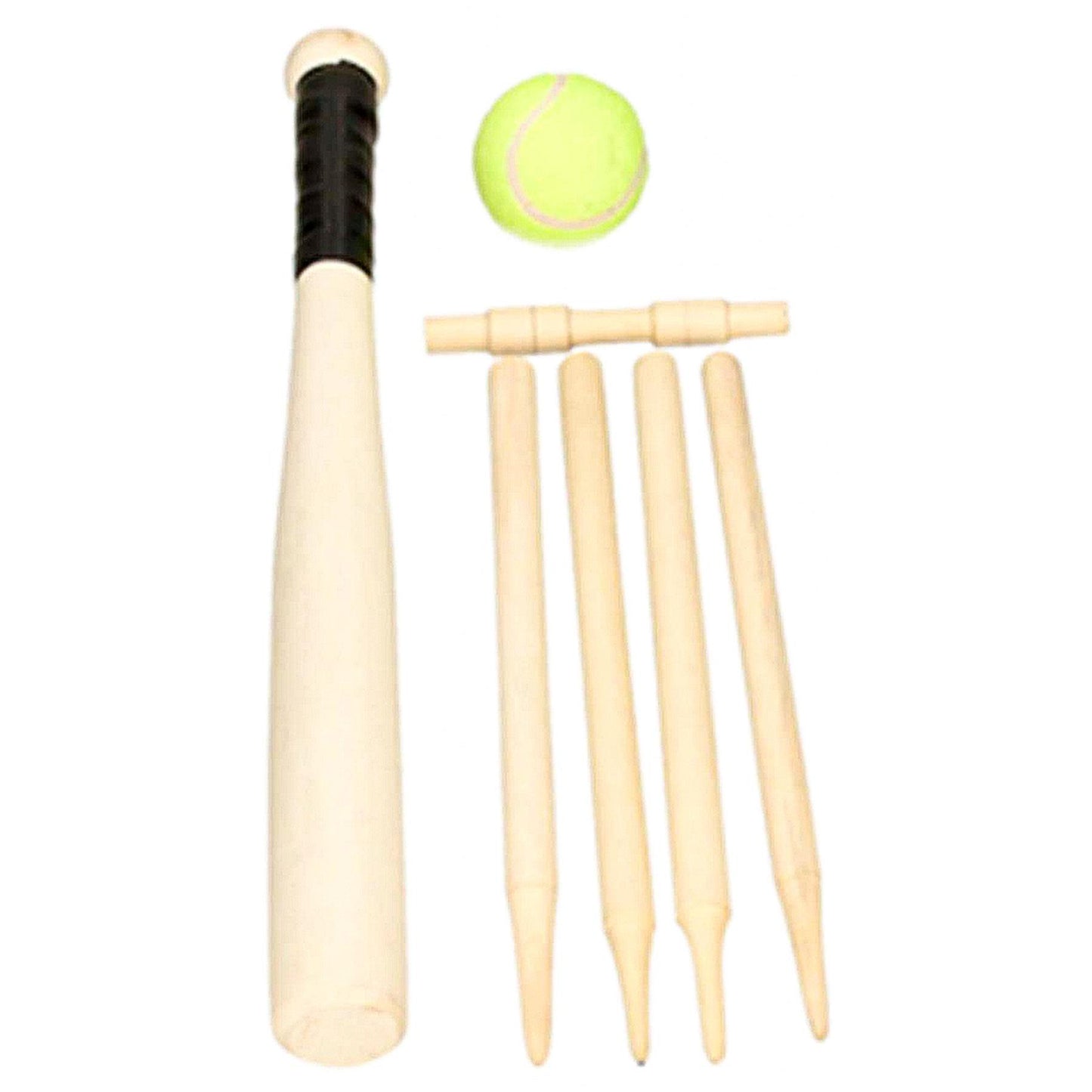 A2Z 6 Piece Wooden Rounders Set Outdoor Baseball Bat Active Game With Carry Bag