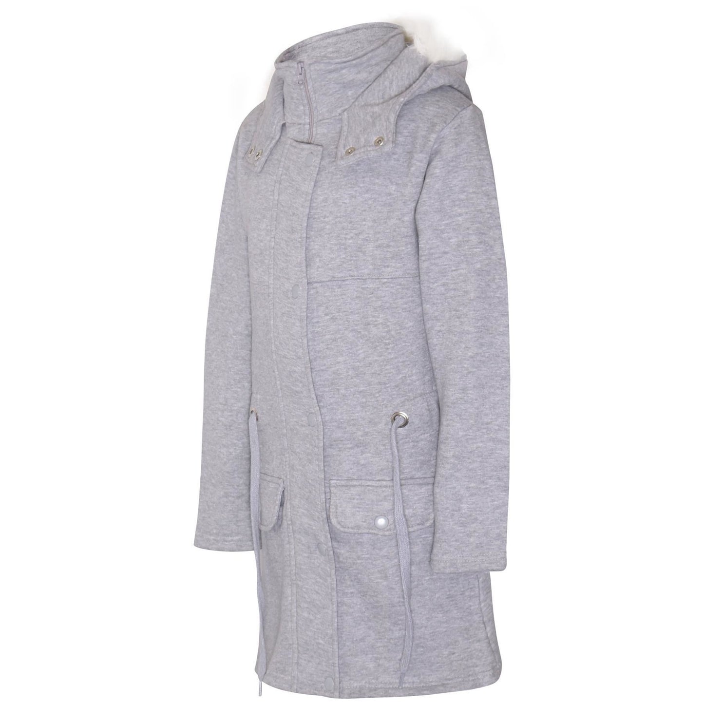 Kids Girls Hooded Camo Parka Jacket Faux Fur Coat New Fashion Age 5-13 Years