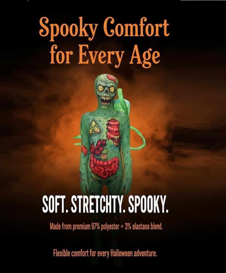 A2Z 4 Kids Burnt Zombie Halloween Fancy Costume For Boys & Girls Scary Undead