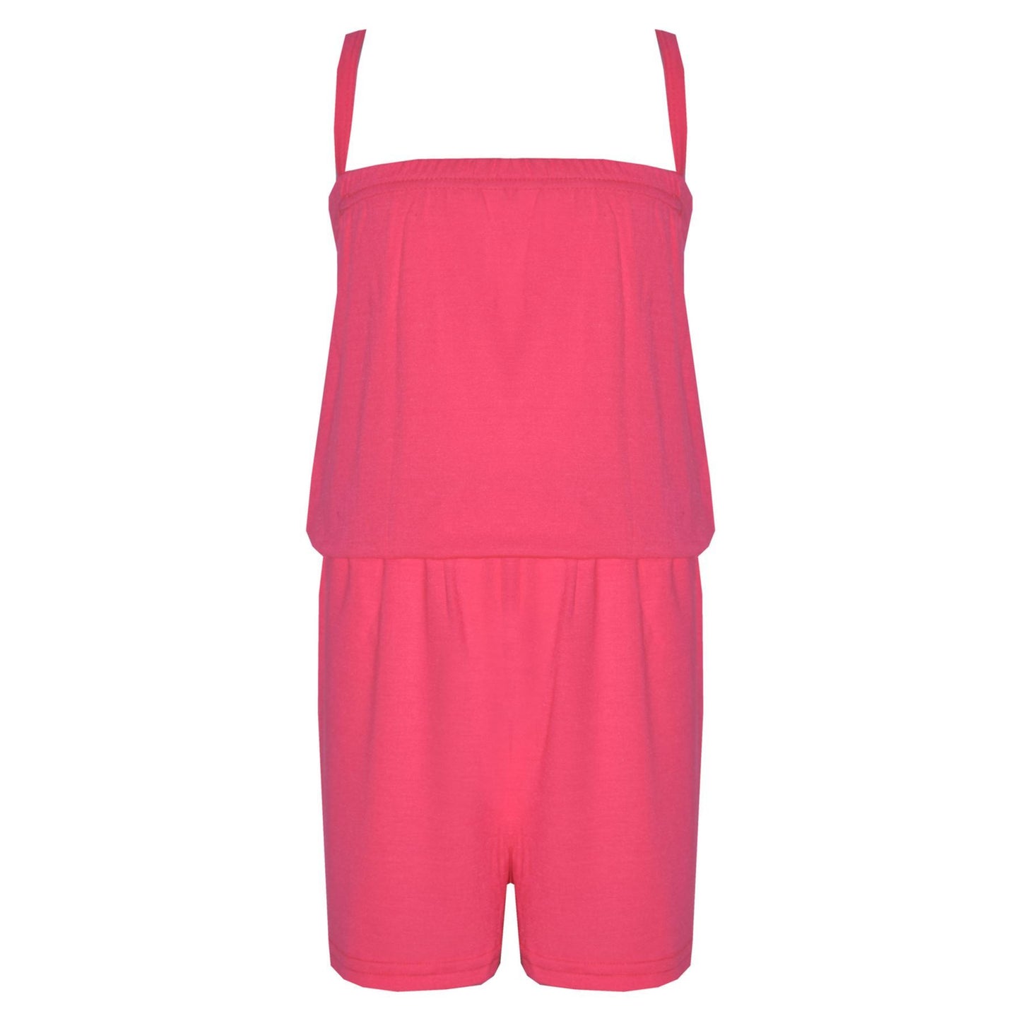 Kids Girls Plain Color Playsuit Trendy Summer All In One Jumpsuit New Age 5-13 Y