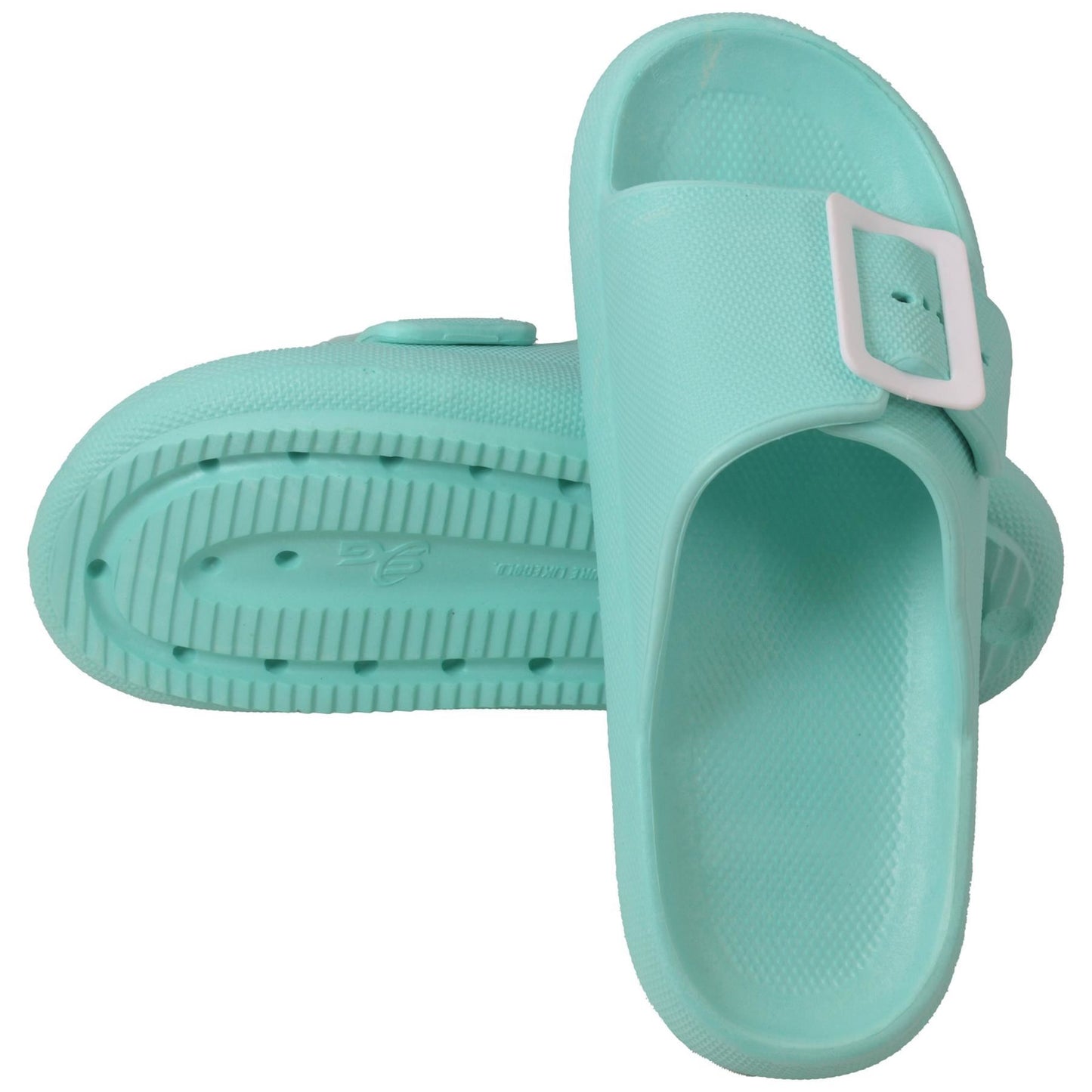 A2Z Girls Teens Open Toe Knitted Effect Lightweight Flat Ladies Walking Sliders