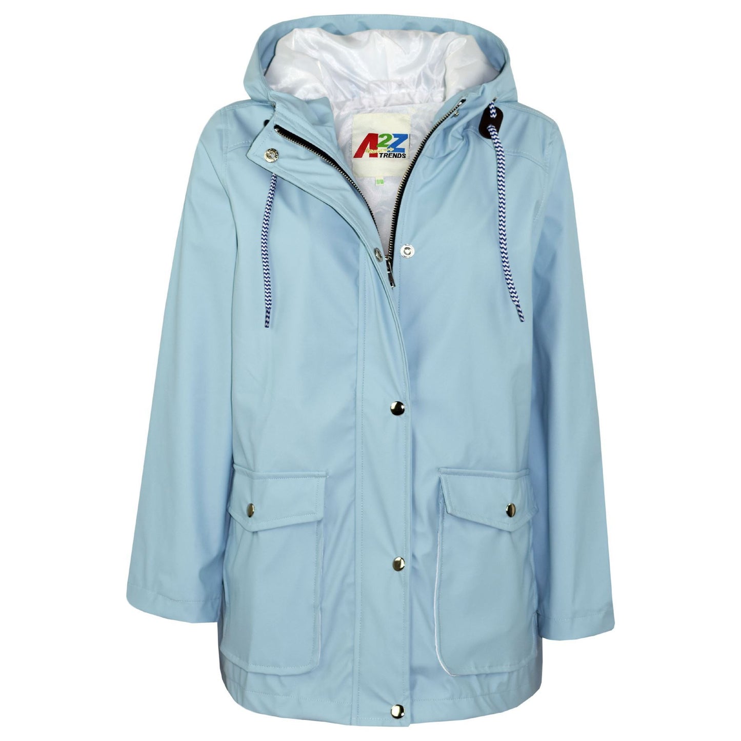 PU Raincoat Jacket Windbreaker Waterproof Parka Hooded Girls Boys Age 5-13 Years