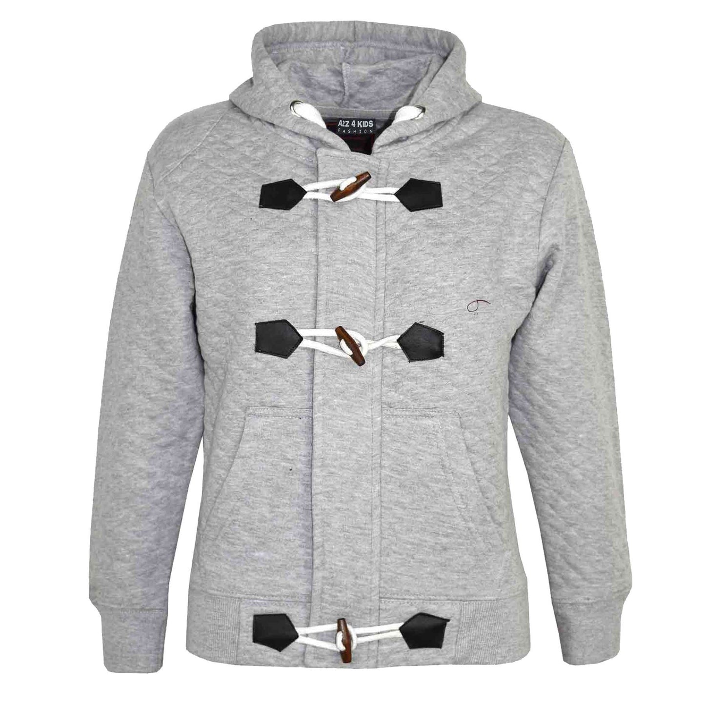 KIDS GIRLS BOYS DUFFEL HOODIE KIDS QUILTED FLEECE HOODED JACKET AGE 7-13 YEARS