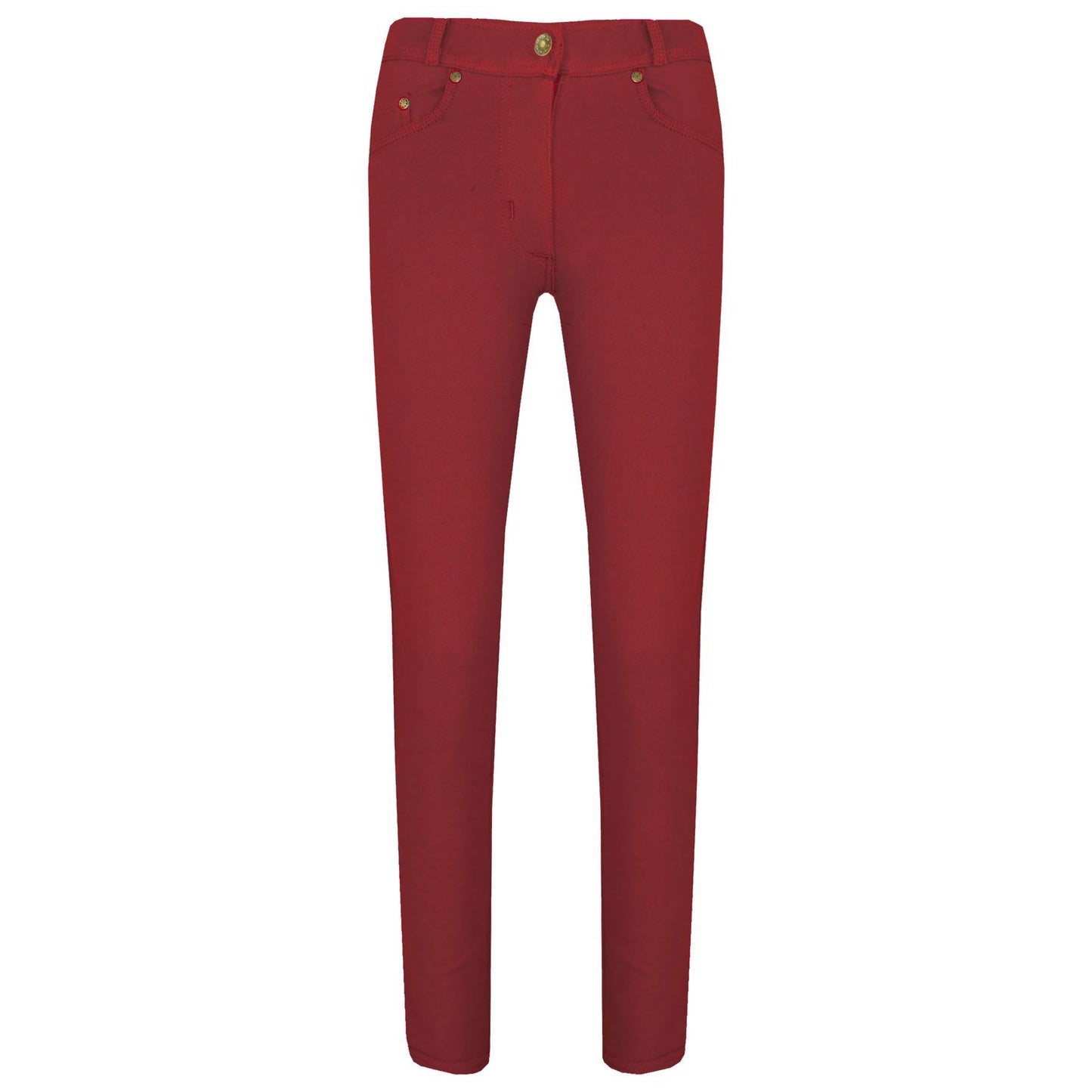 Kids Skinny Jeans Girls Stretchy Jeggings Fit Pants Coloured Trousers 5-13 Years
