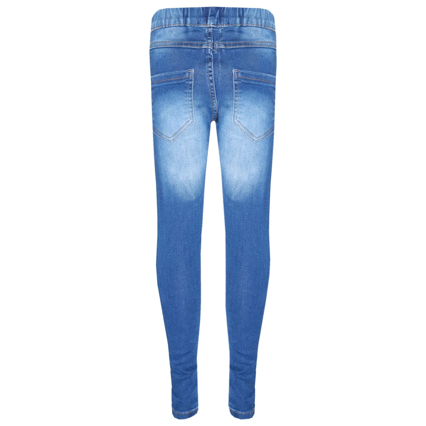 Kids Stretchy Jeans Girls Denim Jeggings Pants Trousers Leggings Age 5-13 Years