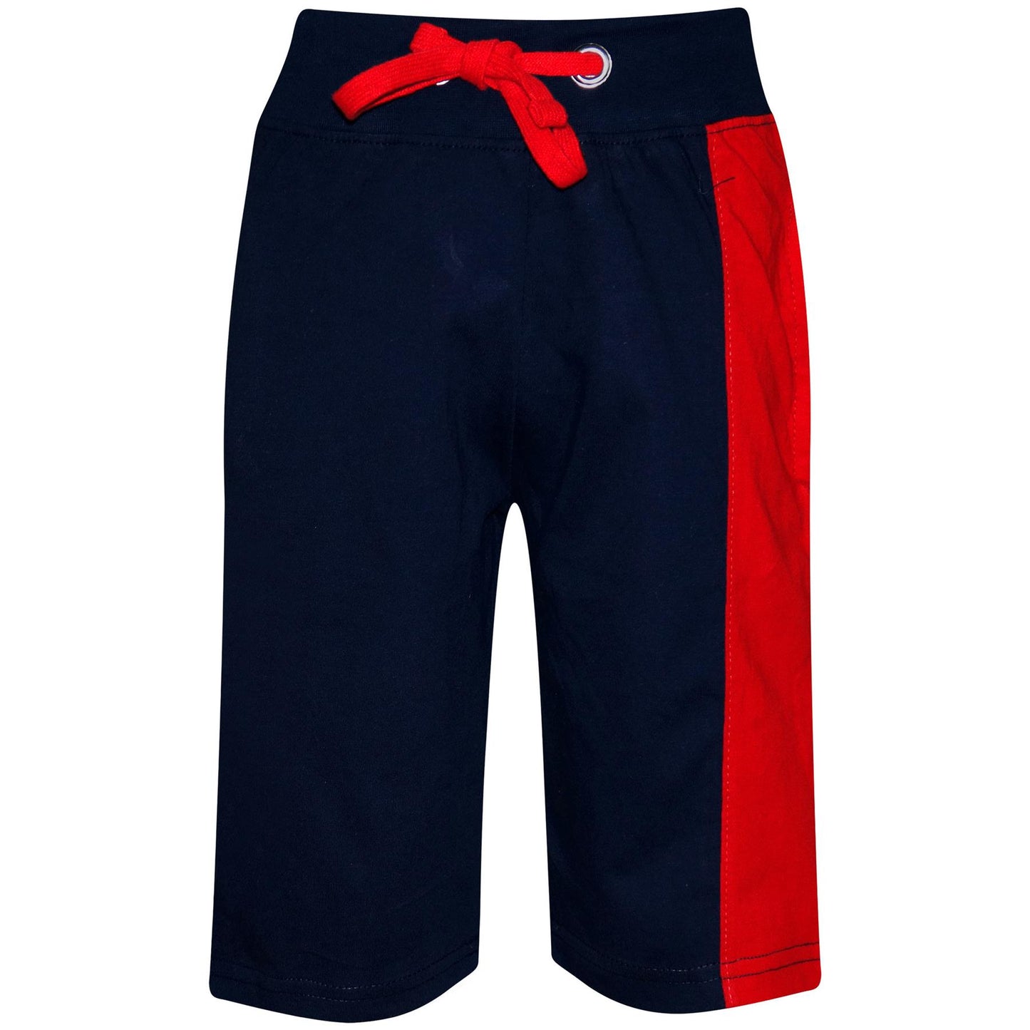 Kids Boys T Shirt Shorts 100% Cotton Contrast Panel Top Summer Short Set 5-13 Yr