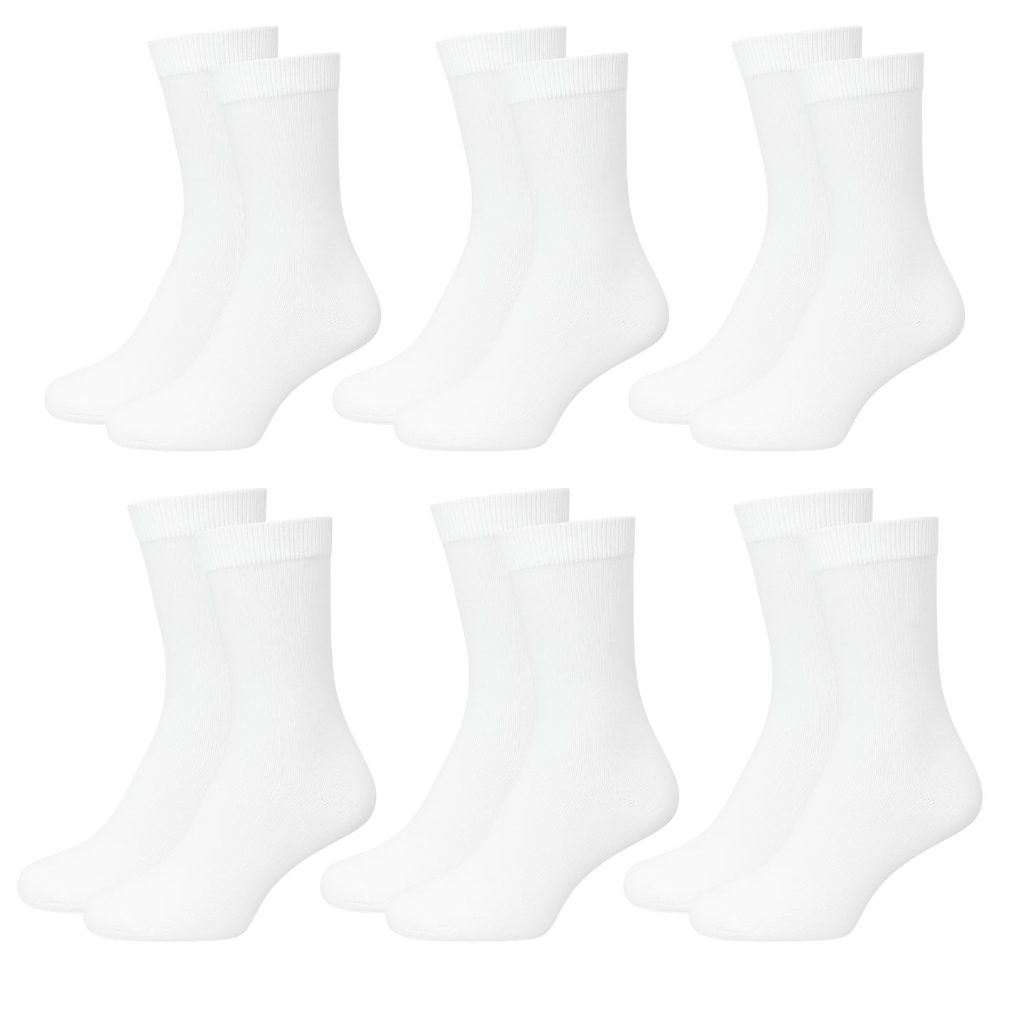 Plain Mens Cotton Socks 6 Pack Luxurious Soft Comfortable Casual Socks For Men