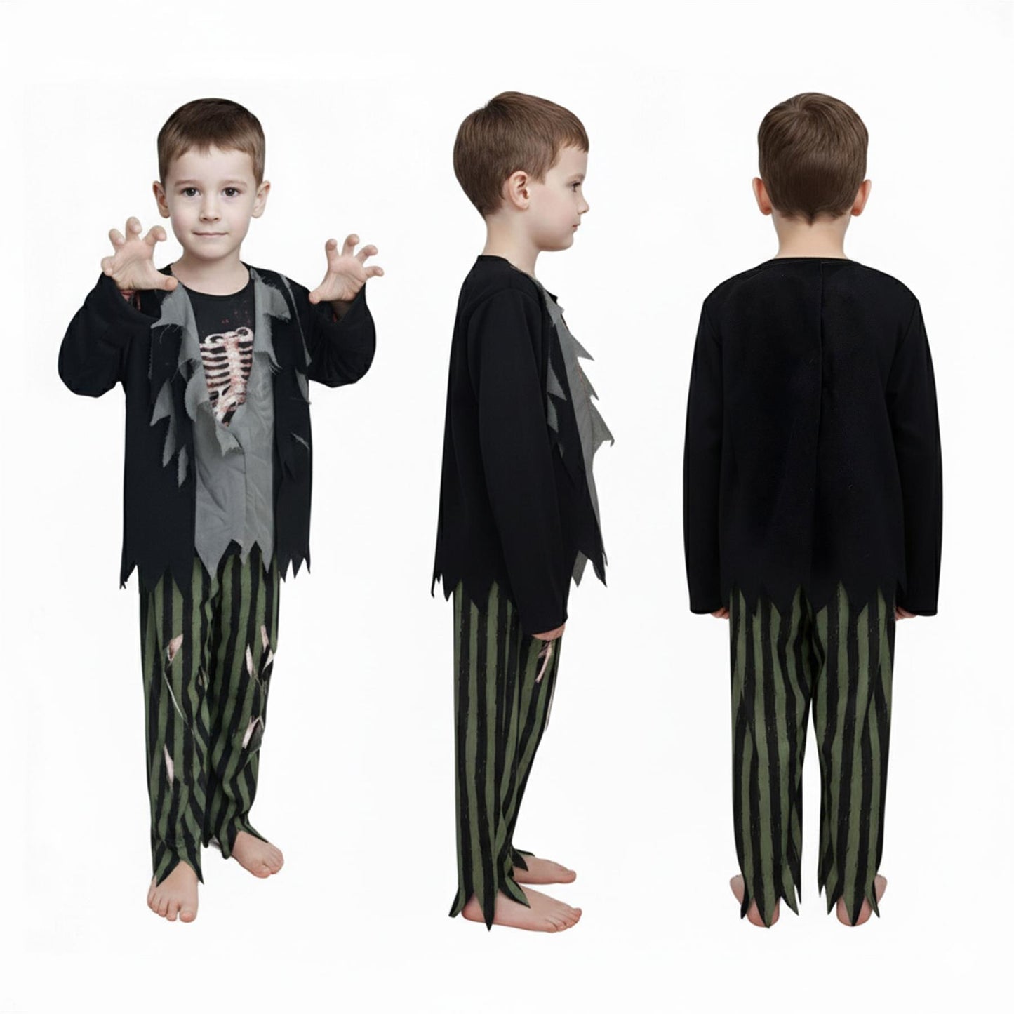 Kids Girls Boys Zombie Pirate Halloween Costume Fancy Dress Scary School Parties
