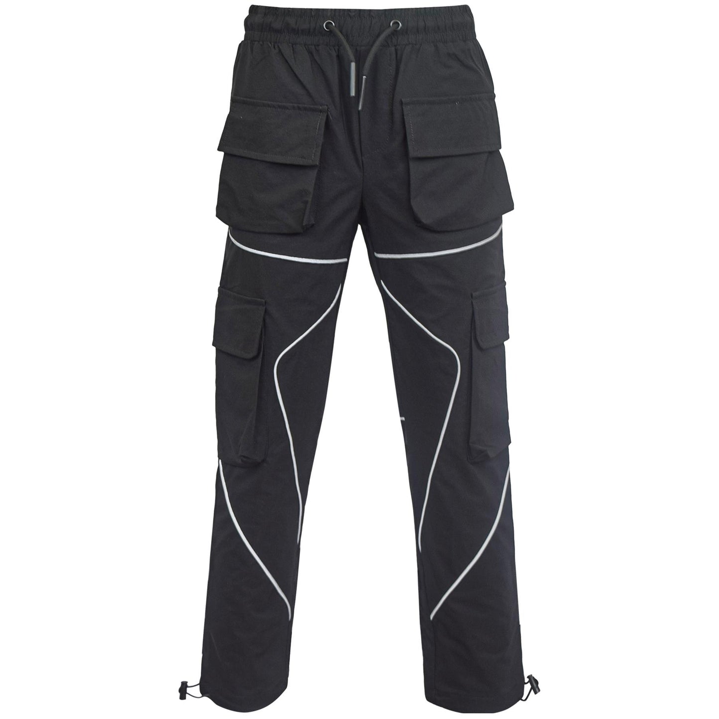 Kids Girls Cargo Trousers Elasticated Waist Straight Fit Joggers Activewear Pant