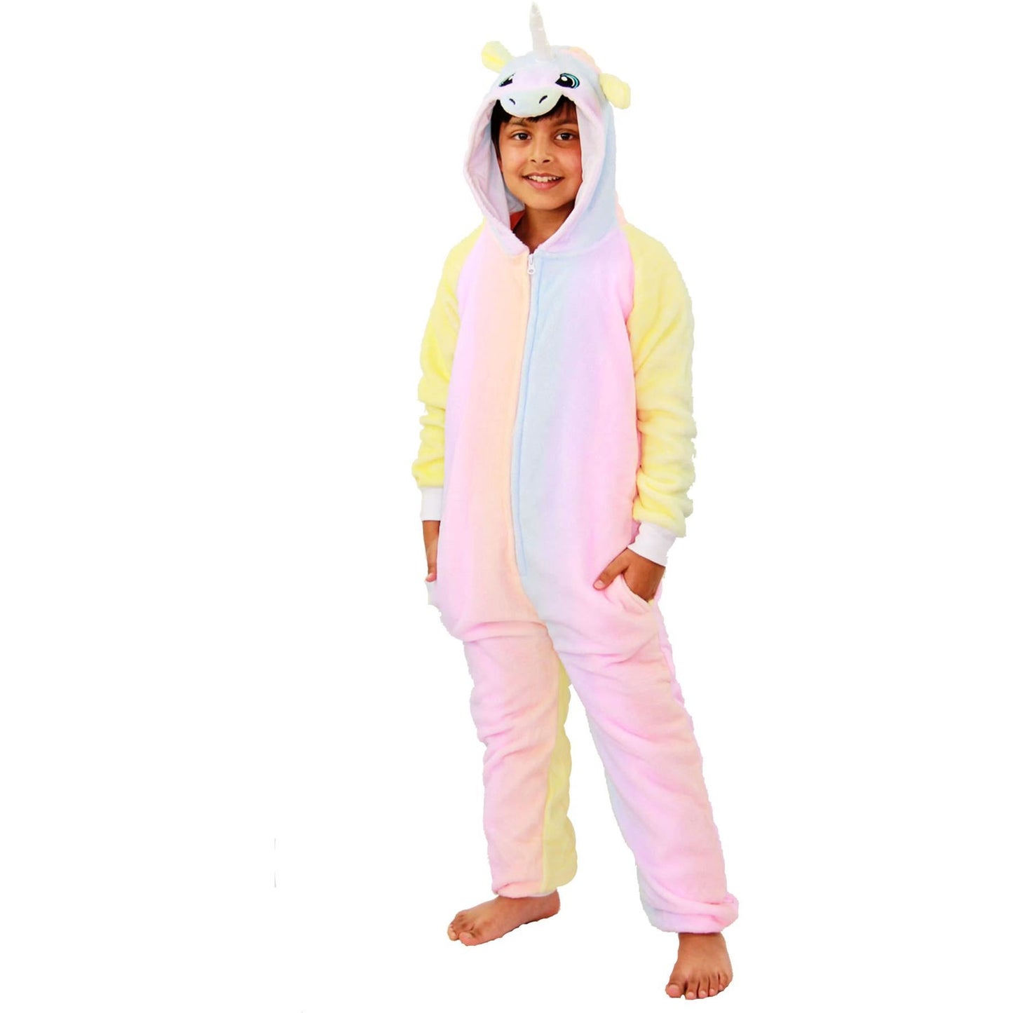 Kids Fleece A2Z Onesie One Piece Animal Pyjamas Unicorn Sleepsuit For Boys Girls