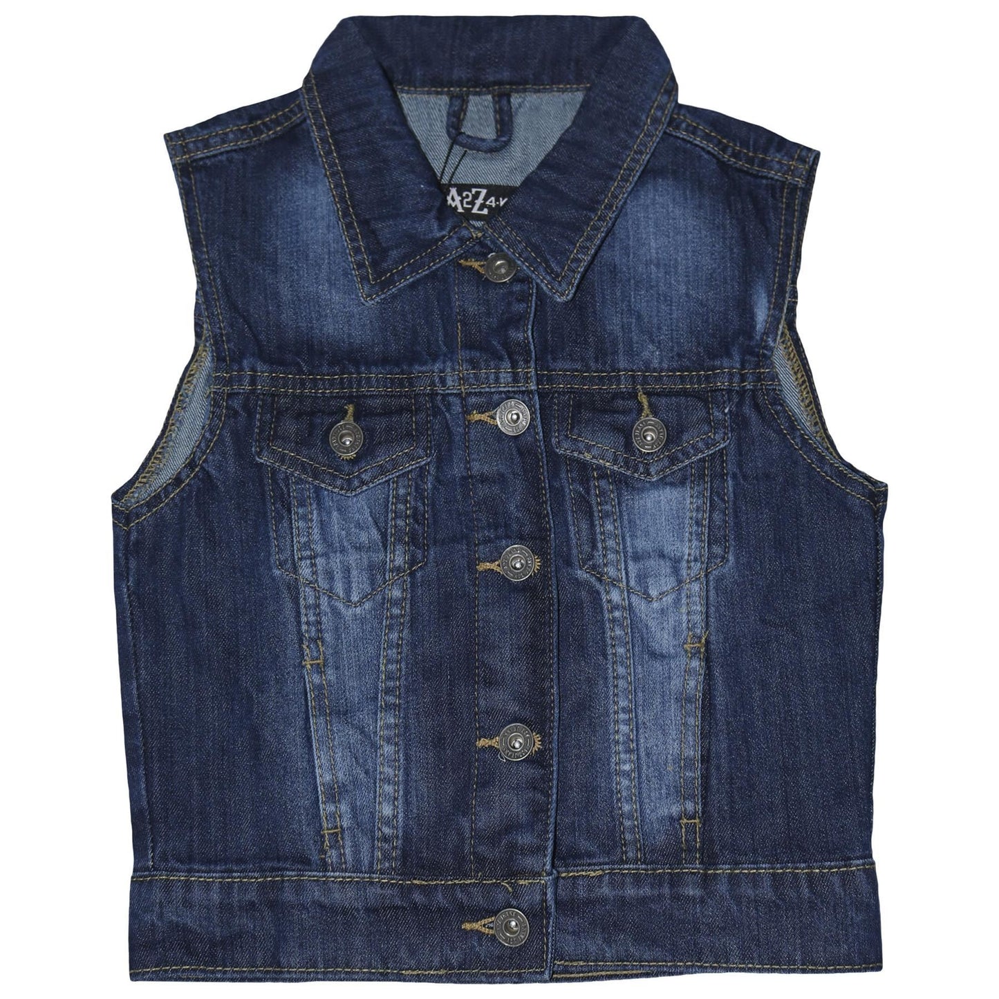 Girls Denim Jacket Dark Blue Jeans School Jackets Coats Age 3-13 Years