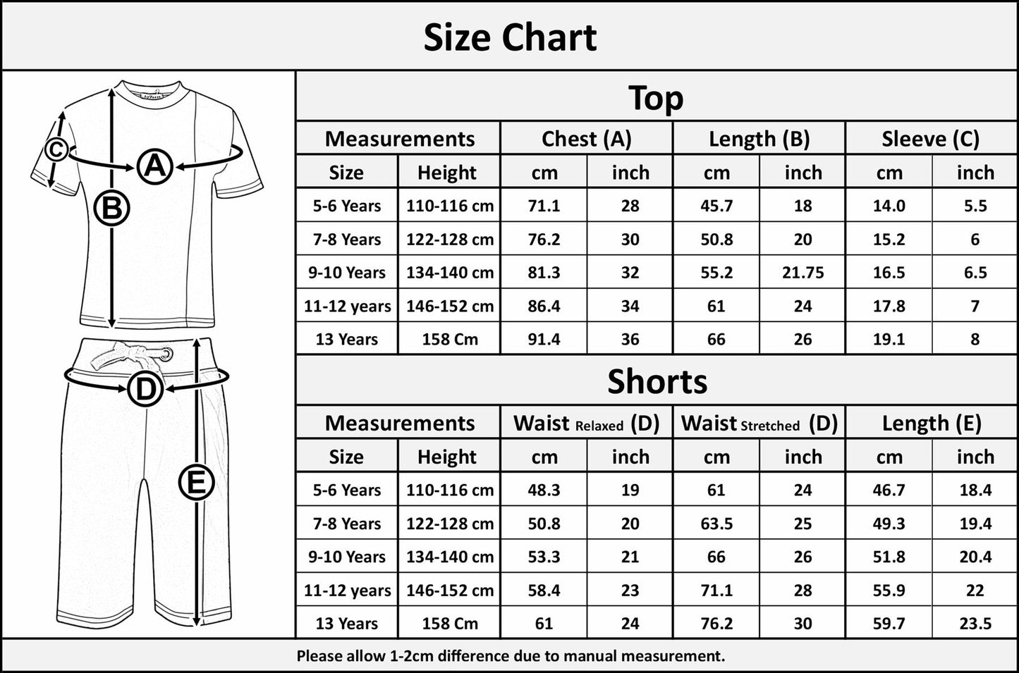 Kids Boys T Shirt Shorts 100% Cotton Contrast Panel Top Summer Short Set 5-13 Yr