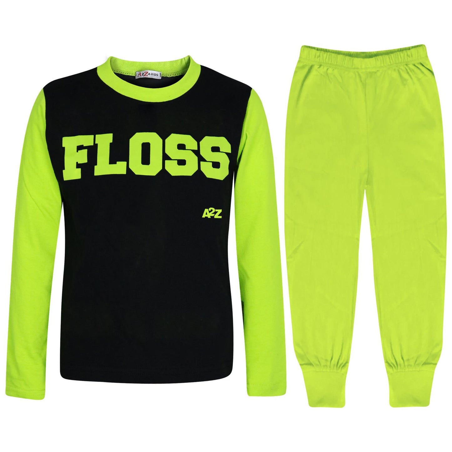 Kids Girls Boys Pyjamas Trendy Floss A2Z Print Comfort Loungewear Pjs Outfit Set