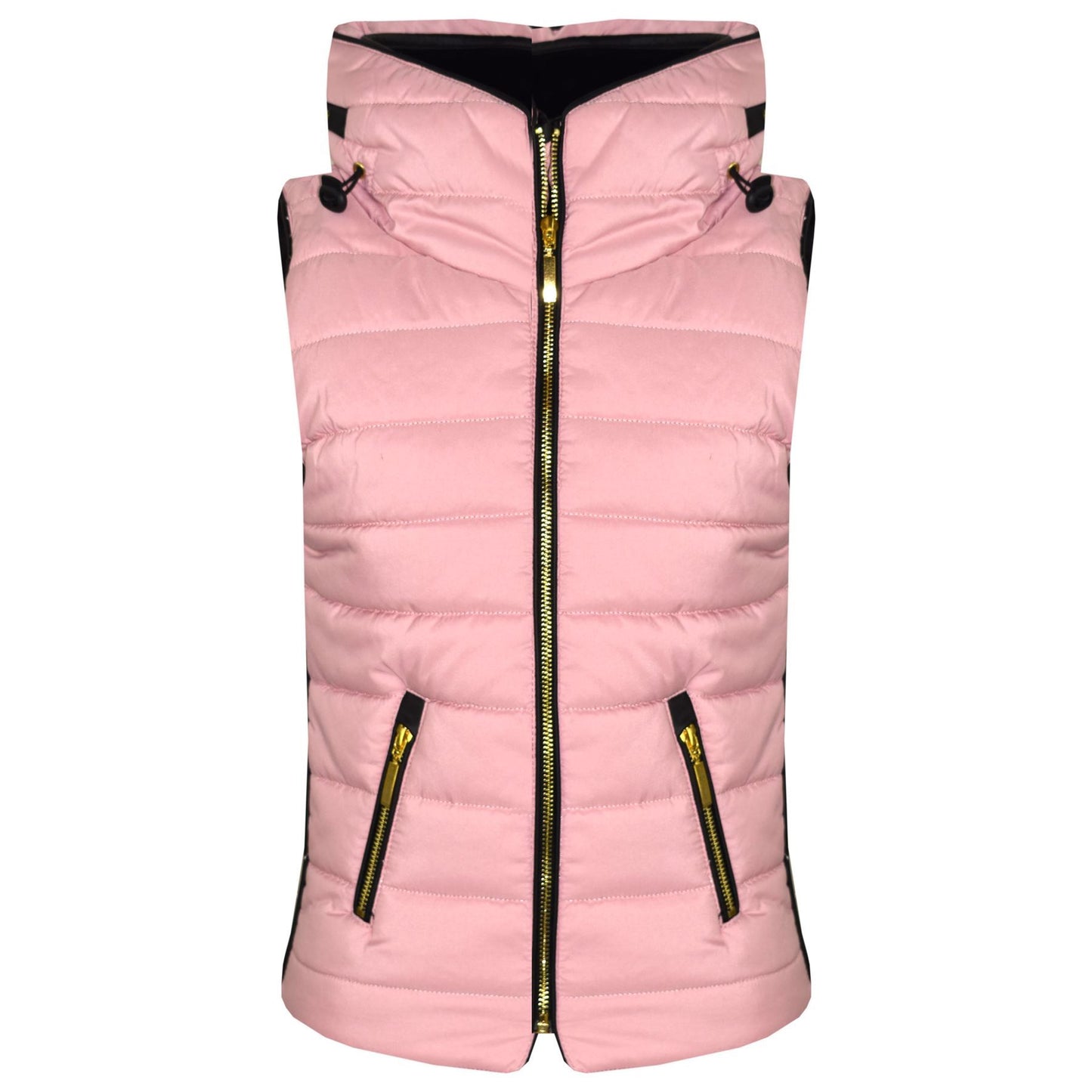 A2Z 4 Kids Girls Sleeveless Hooded Baby Pink Padded Quilted Puffer Bubble Gilet Bodywarmer Jackets For Girls Age 5-13 Years