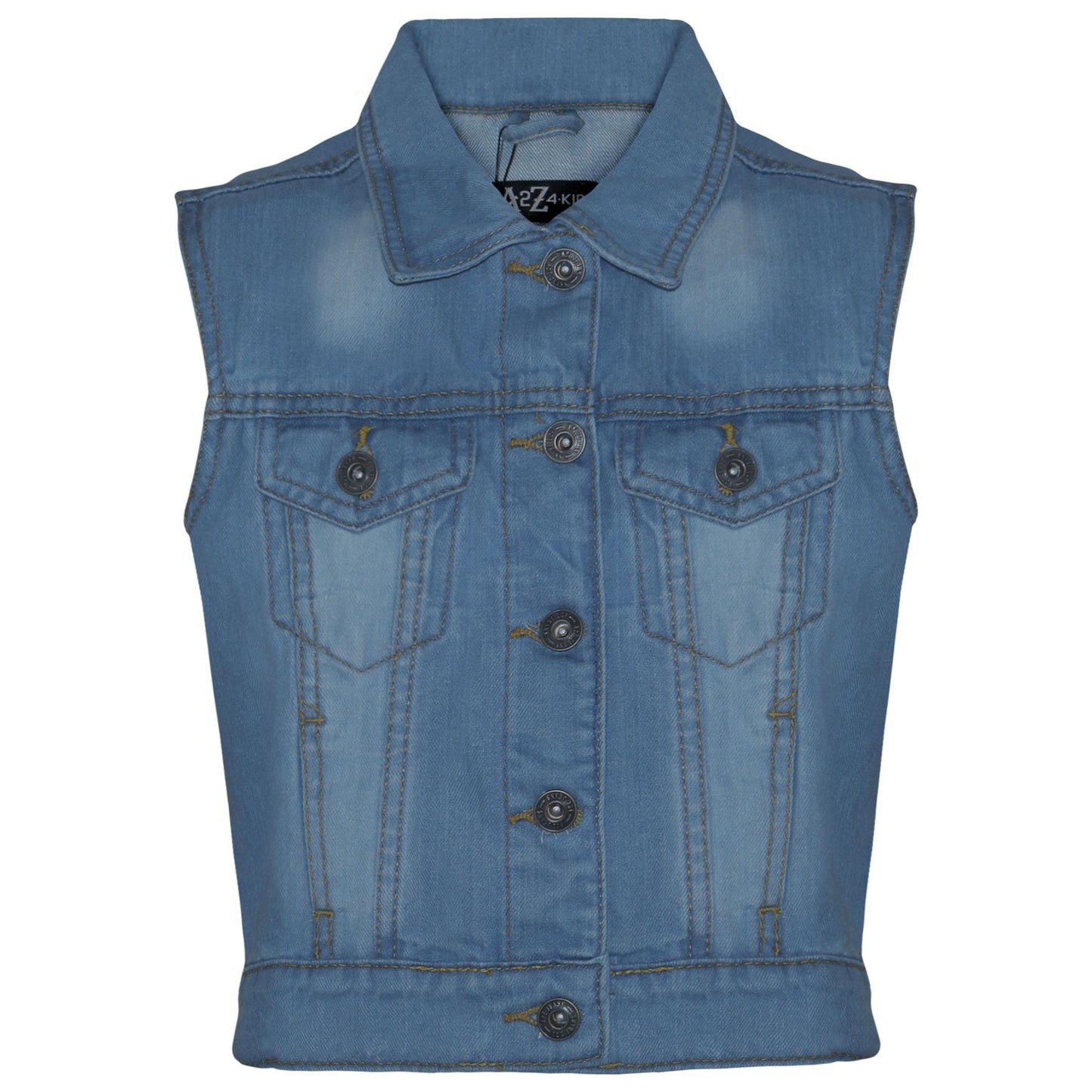 Girls Denim Jacket Dark Blue Jeans School Jackets Coats Age 3-13 Years