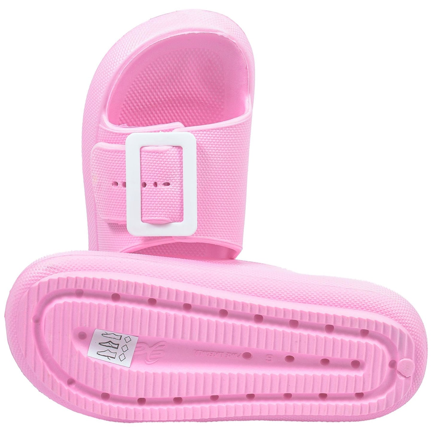 A2Z Girls Teens Open Toe Knitted Effect Lightweight Flat Ladies Walking Sliders