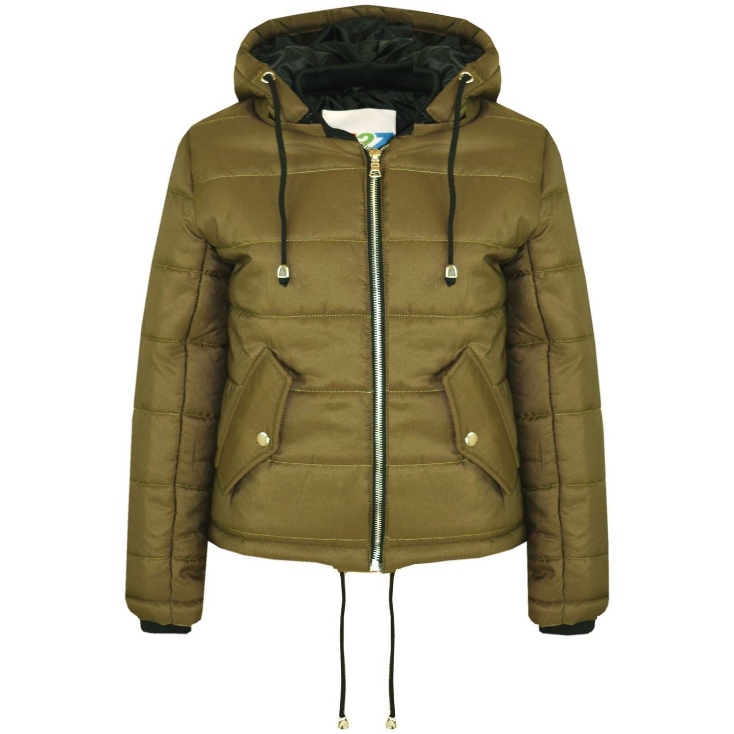 Kids Girls Jacket Stylish Cropped Padded Puffer  Thick Coat Age 5-13 Years