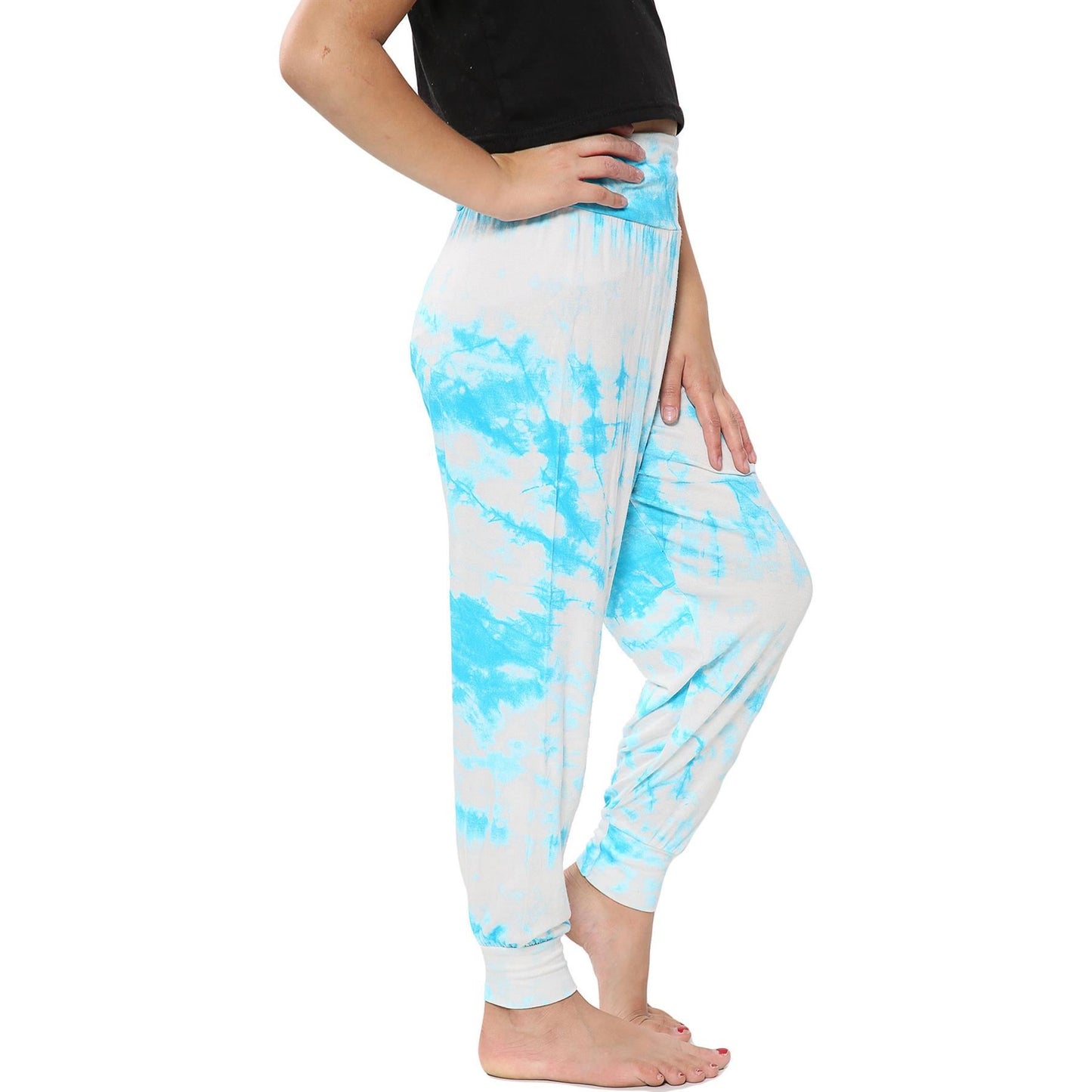 Kids Girls Ali Baba Harem Trouser Tie Dye Print Fashion Trendy Leggings 5-13 Yrs