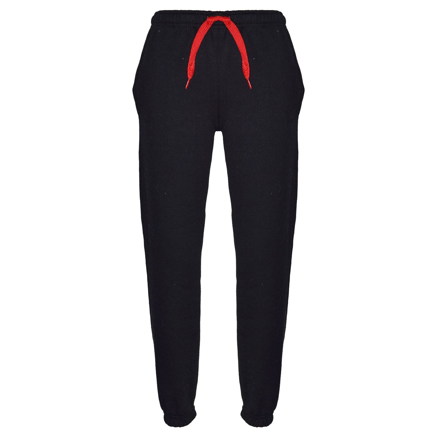 A2Z 4 Kids Unisex Plain Tracksuit Contrast Black And Red Fleece Hoodie with Joggers Jogging Sweatpants Pants Sports Activewear Outfit Set For Childrens Girls Boys Age 5-13 Years