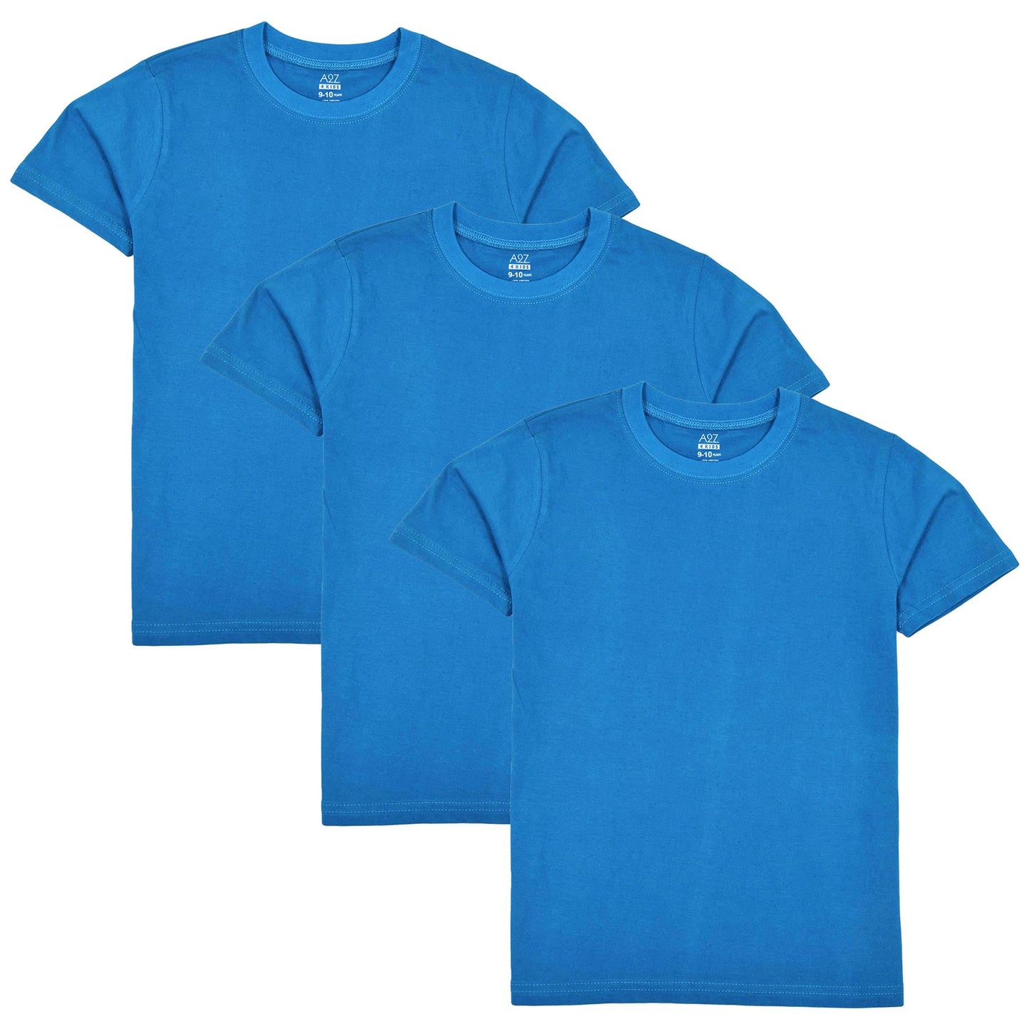 Kids Boys Girls Pack Of 3 T Shirts Plain Summer Fashion Soft Feel Tank Top Tees