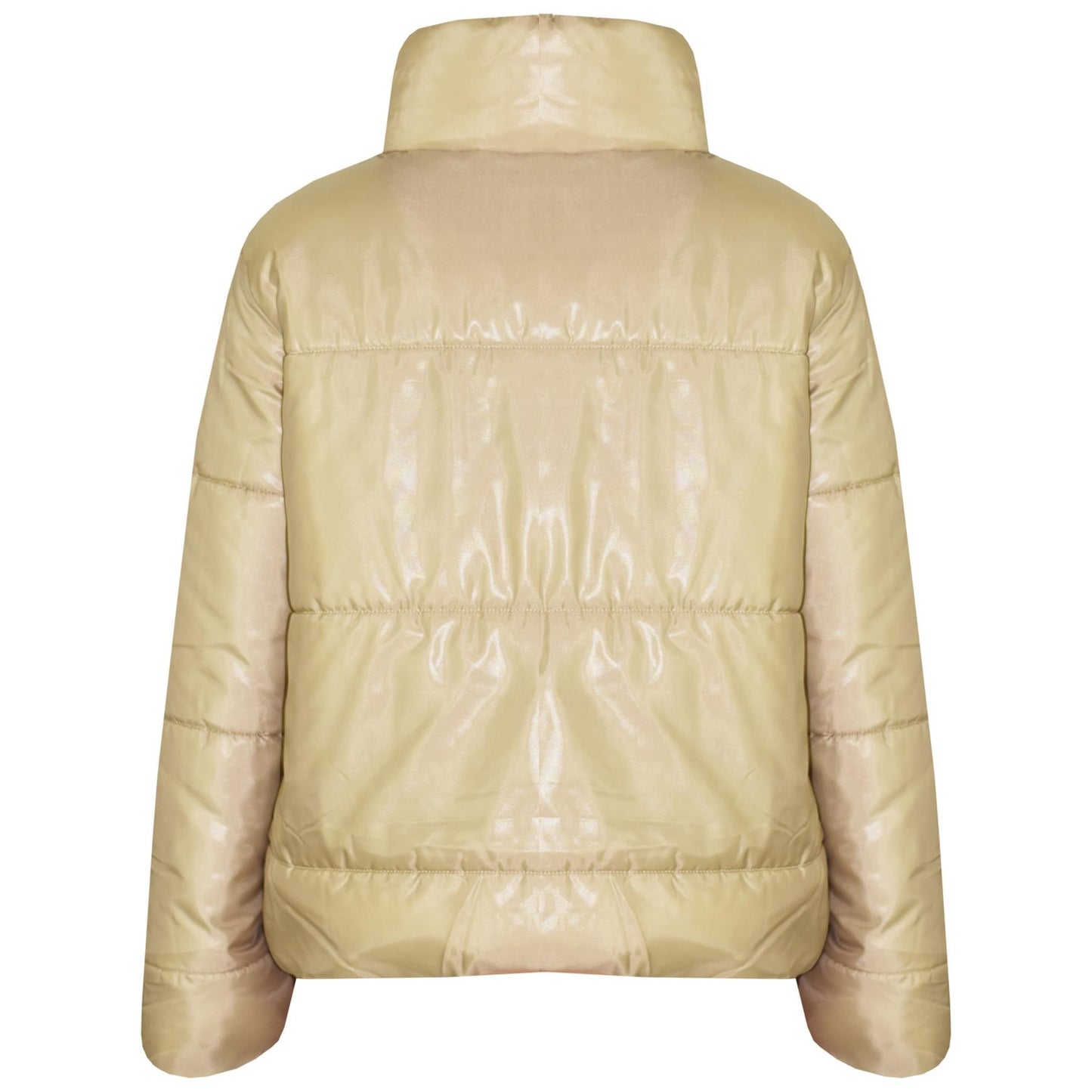 Girls Jacket Kids Wetlook Cropped Padded Quilted Puffer Bubble Jackets Coat 5-13