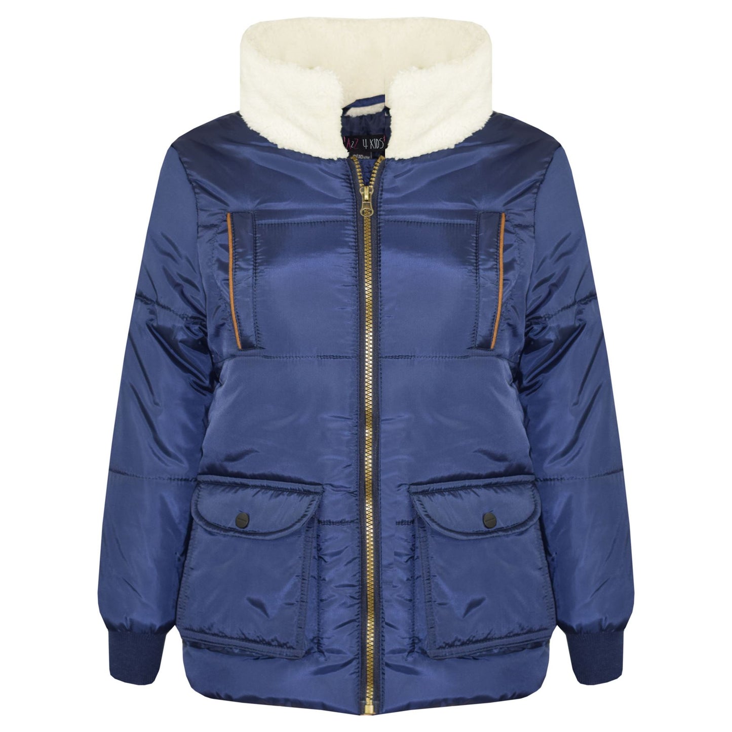 Kids Girls Boys Parka Jacket Zipped Padded School Jacket 5-12 Years