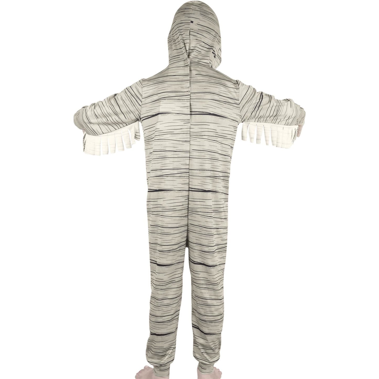 A2Z 4 Kids Girls Boys Spine Chilling Zombie Egyptian Mummy Halloween Attire Hooded Shredded Sleeves Ribbed Cuffs Soft Fabric Perfect Outfit for Trick or Treating and Halloween Parties