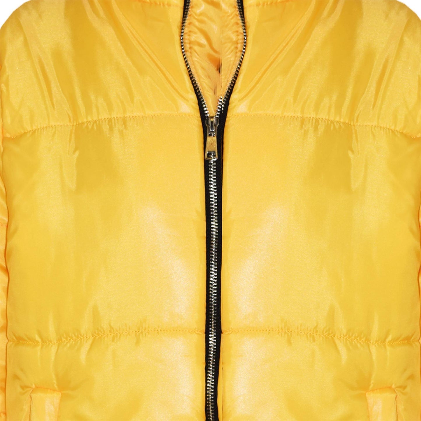 Girls Jacket Kids Wetlook Cropped Padded Quilted Puffer Bubble Jackets Coat 5-13