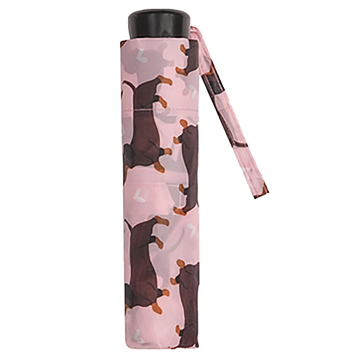 Ladies Supermini Folding Umbrella Sausage Dog AOP Lightweigh 50cm Compact Brolly