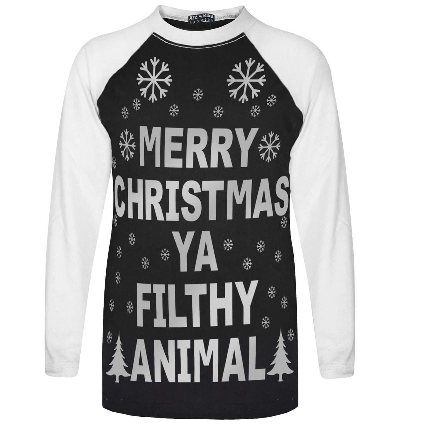 Kids Girls PJS Merry Christmas Ya Filthy Animal Print Trendy PJS Age 2-13 Years