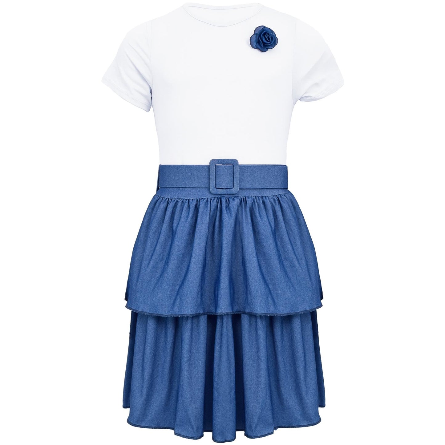 Kids Girls Summer Dress Casual Ruffle Party Dress Age 2-14