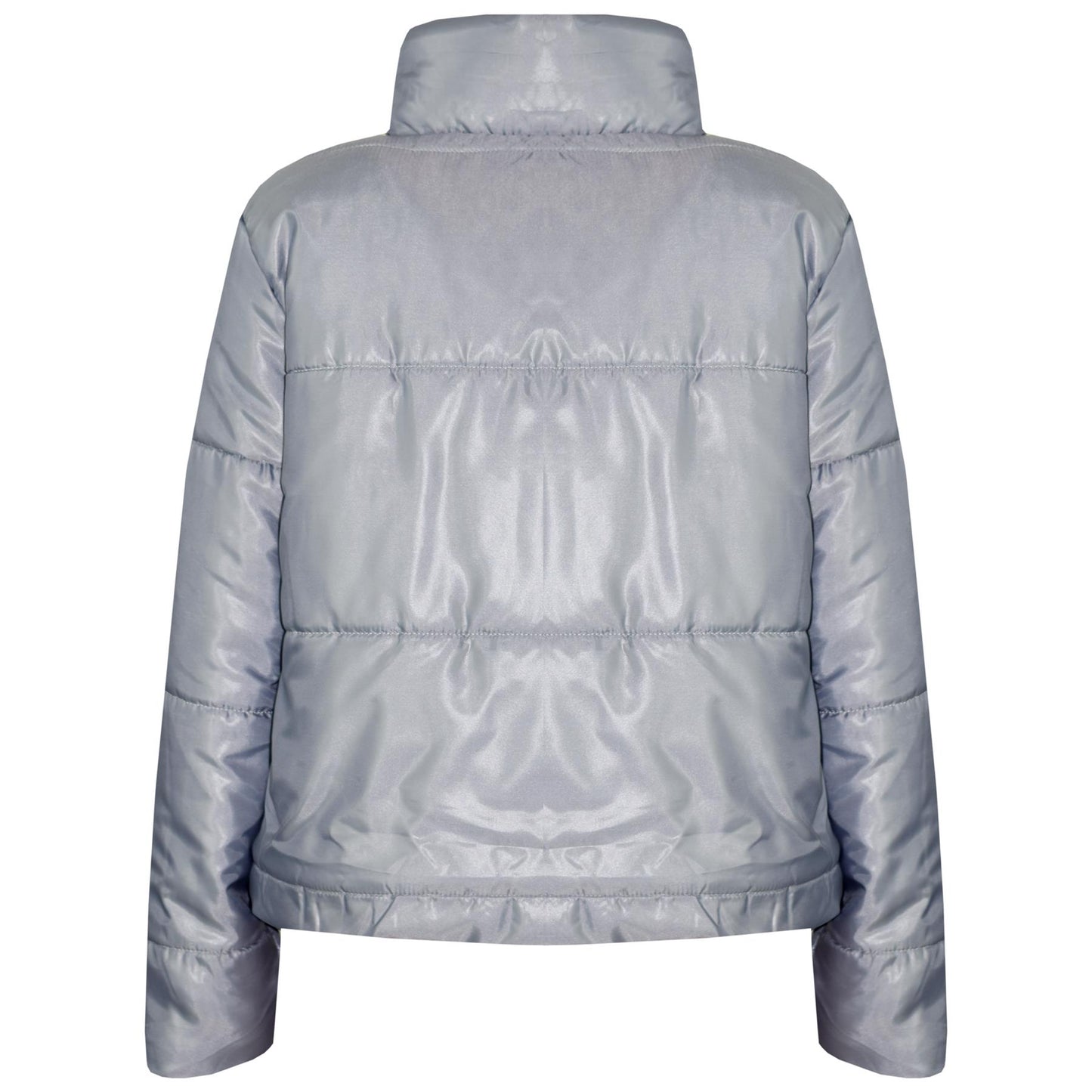 Girls Jacket Kids Wetlook Cropped Padded Quilted Puffer Bubble Jackets Coat 5-13