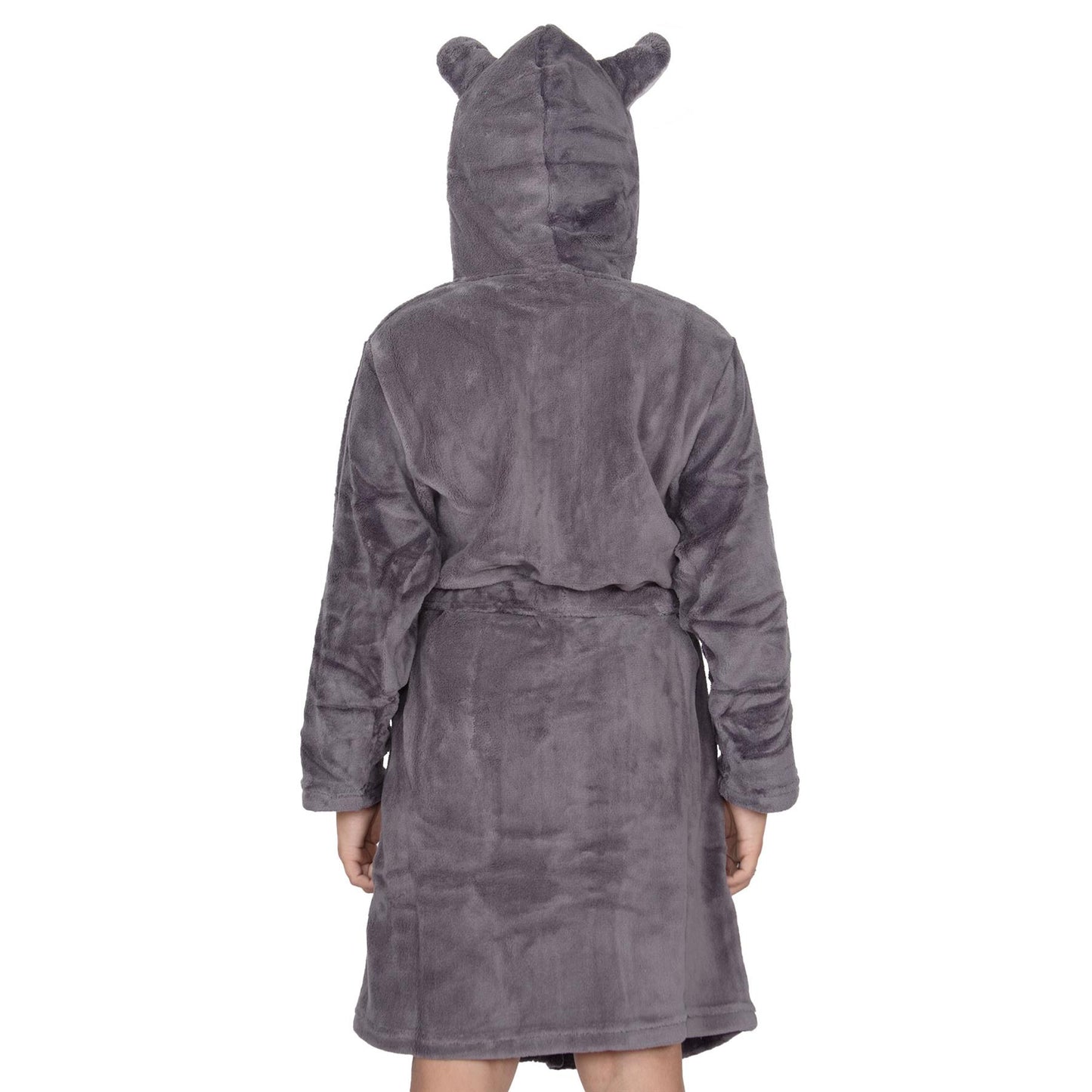 Kids Bathrobe Animal Face Nightgown Kids Rhino hooded Towel Dressing Gown