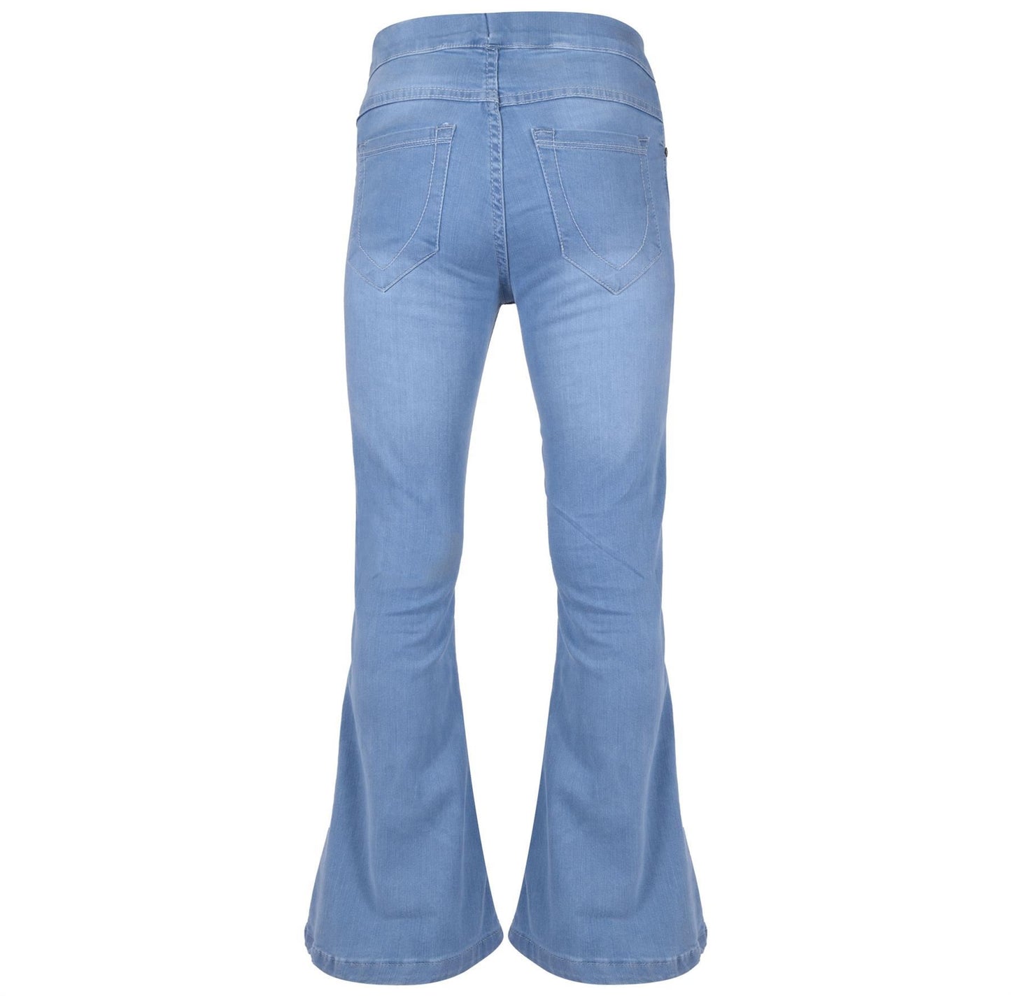 Kids Girls Denim Jeans Comfort Stretchy Flared Bell Bottom Ripped Fashion Pants