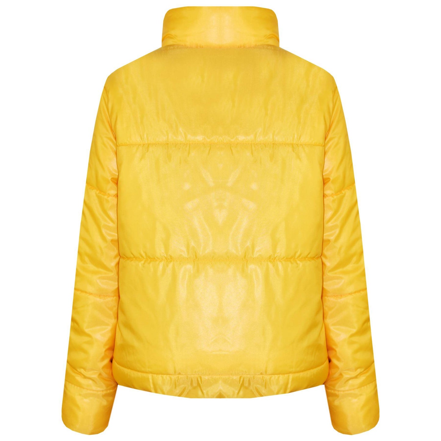 Girls Jacket Kids Wetlook Cropped Padded Quilted Puffer Bubble Jackets Coat 5-13