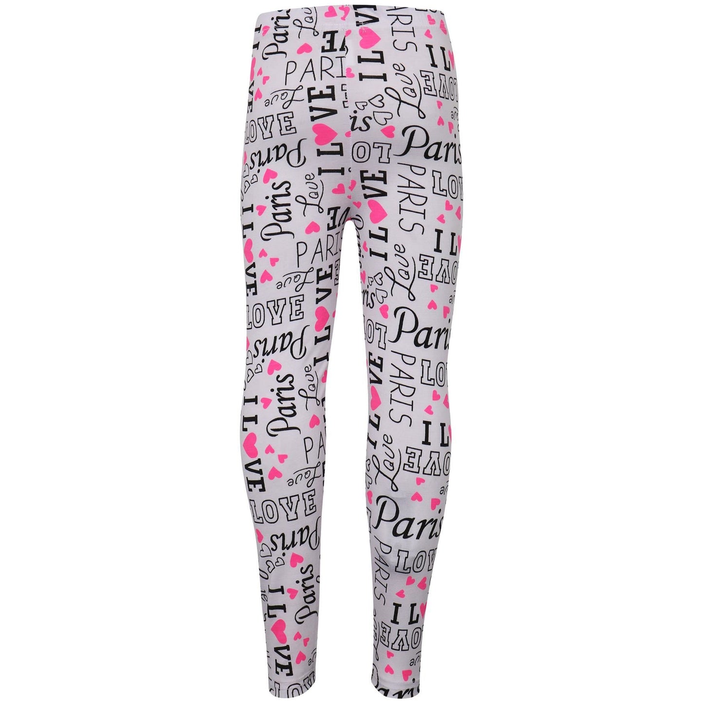 Kids Girls Legging I Love Paris Print Trendy Fashion Dance Party Summer Leggings