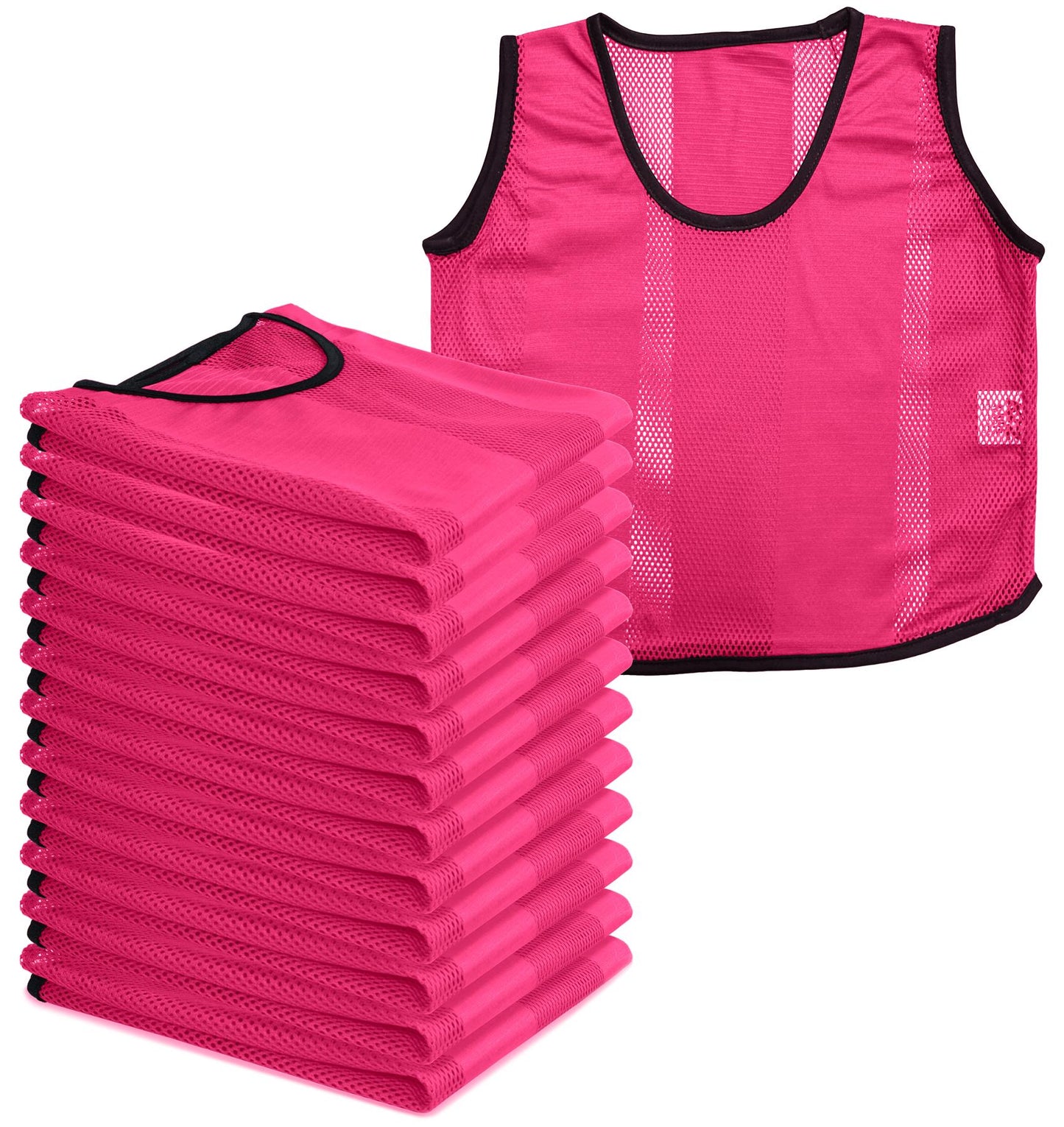 A2Z 12 Pack Sports Training Mesh Bibs Lightweight Comfortable and Breathable During Football Rugby Sports Bibs For Kids/Adult