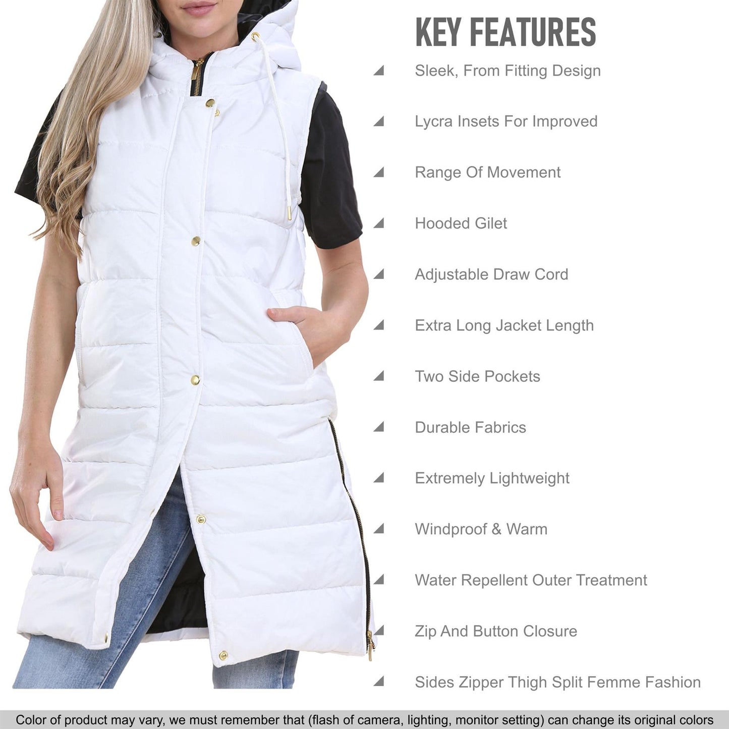Ladies Oversized Gilet Long Line Style Jacket Long Sleeveless Fashion Women Coat