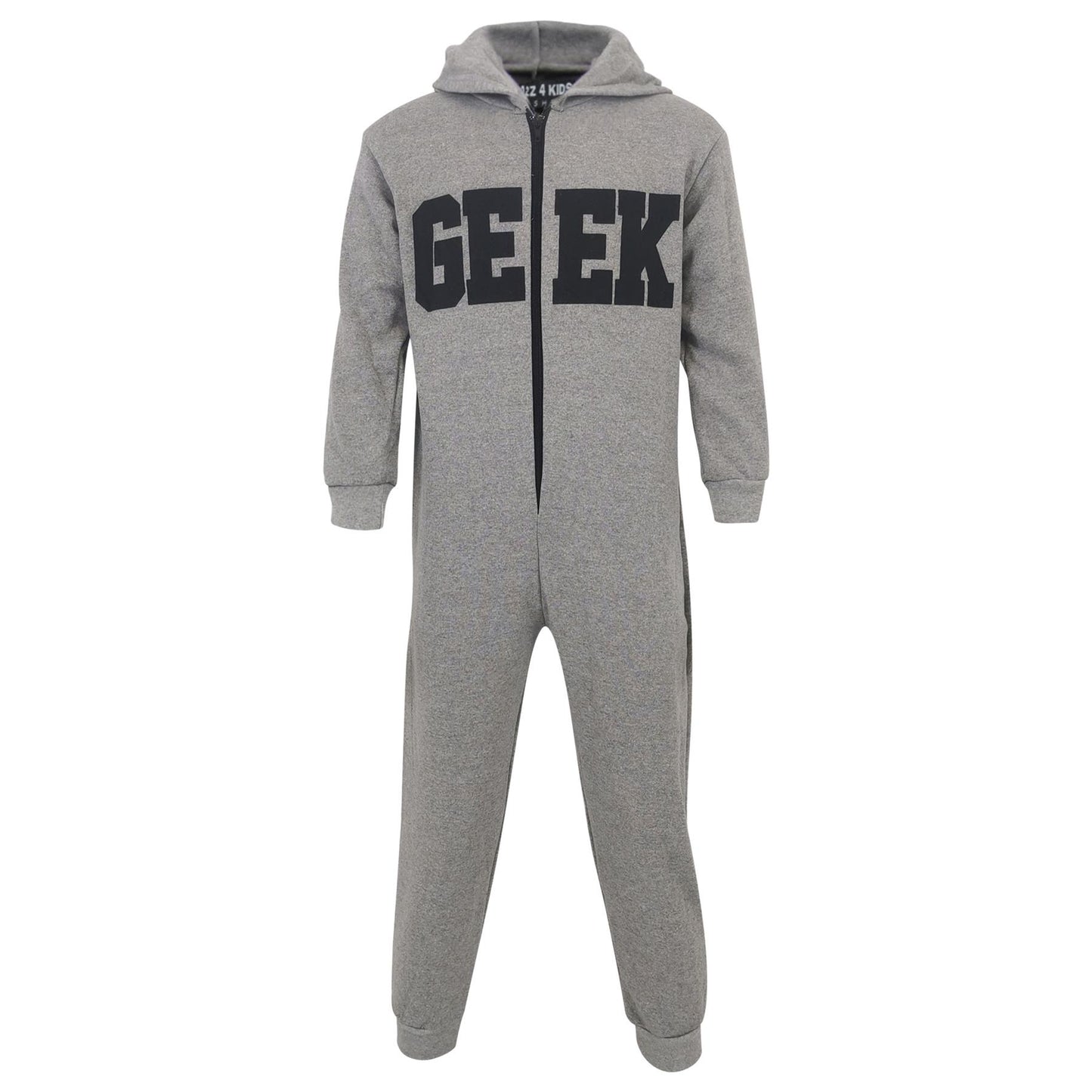 Kids Girls Boy Unisex Geek Print Fleece A2Z Onesie One Piece All In One Jumpsuit