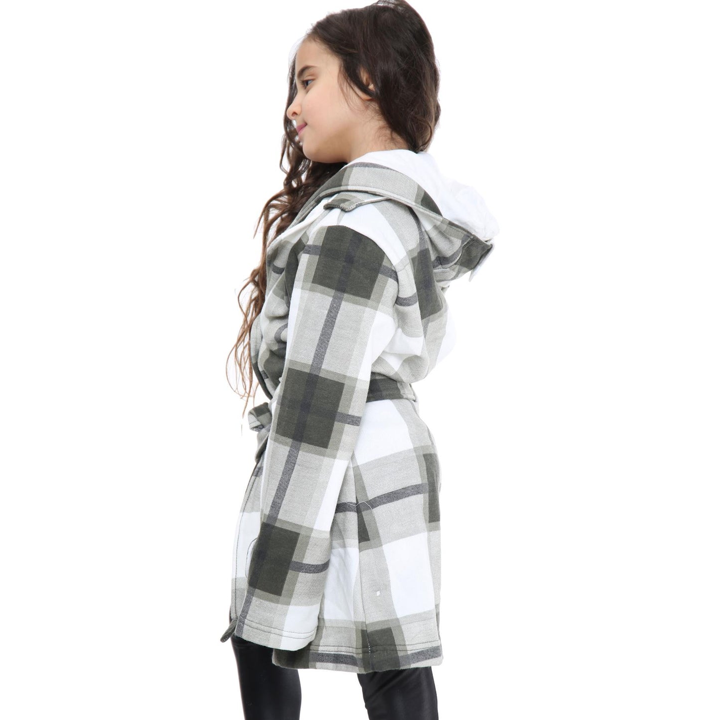 A2Z 4 Kids Parka Jacket Hooded Warm Jacket Oversized Belted Cuffs 5 -13 Years