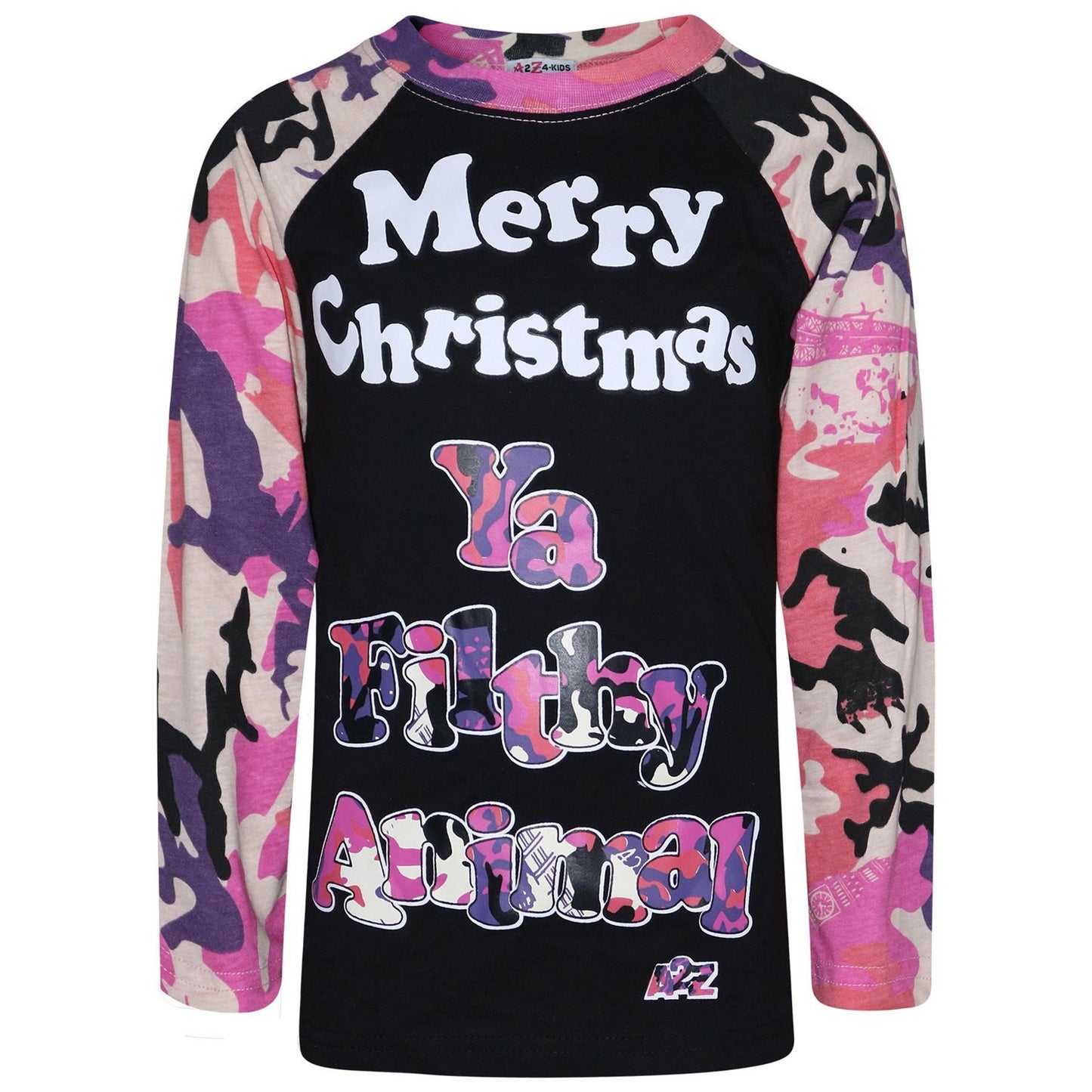 Kids Girls Boys PJ'S "YA FILTHY" Printed Christmas Pyjamas New Age 5-13 Years