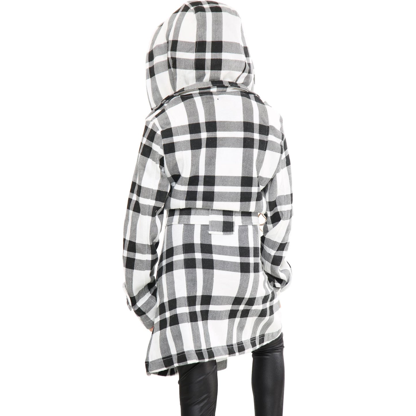 A2Z 4 Kids Parka Jacket Hooded Warm Jacket Oversized Belted Cuffs 5 -13 Years