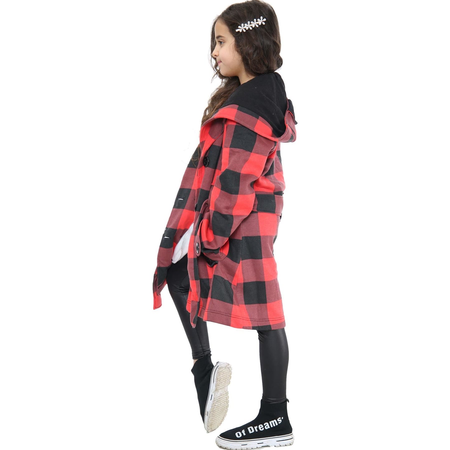 A2Z 4 Kids Parka Jacket Hooded Warm Jacket Oversized Belted Cuffs 5 -13 Years