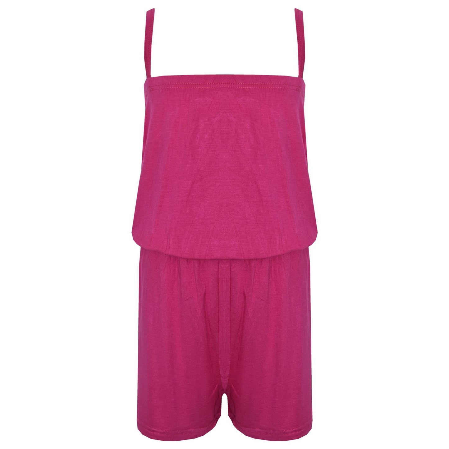 Kids Girls Plain Color Playsuit Trendy Summer All In One Jumpsuit New Age 5-13 Y