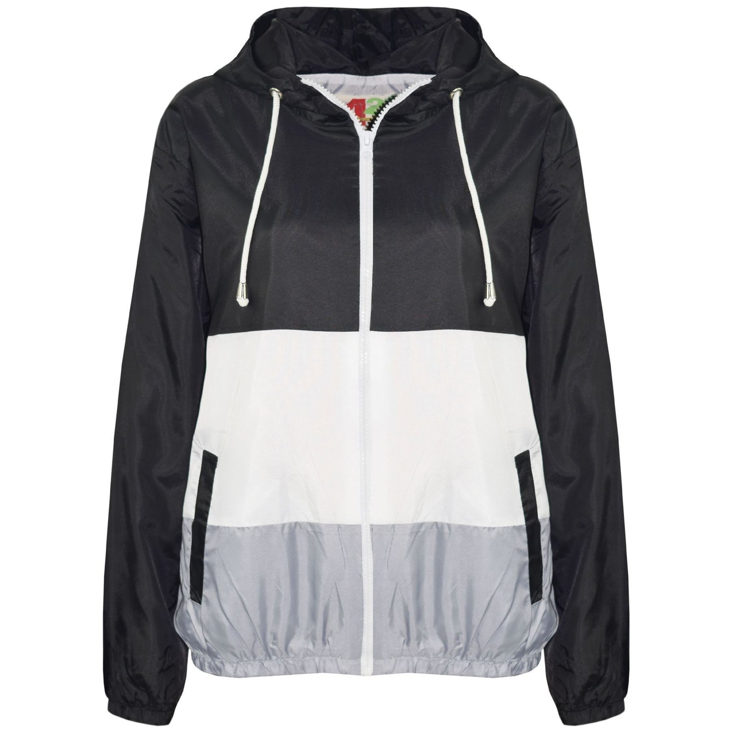 Kids Girls Boys Windbreaker Contrast Panel Jackets Hooded Raincoat Rain Mac 5-13
