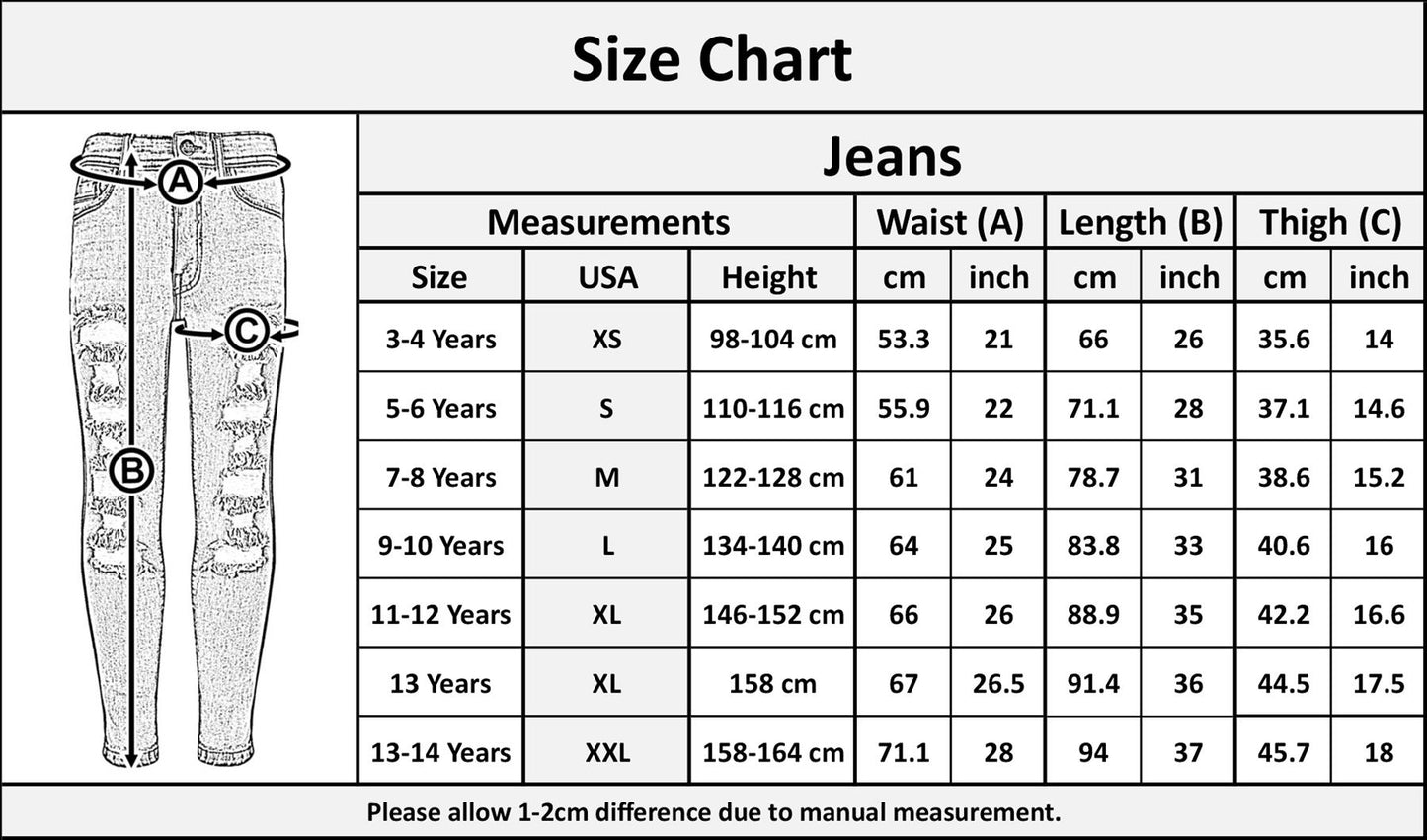 A2Z 4 Kids Girls Stretch Comfortable Jeans Lightweight Denim Ripped Skinny Pants